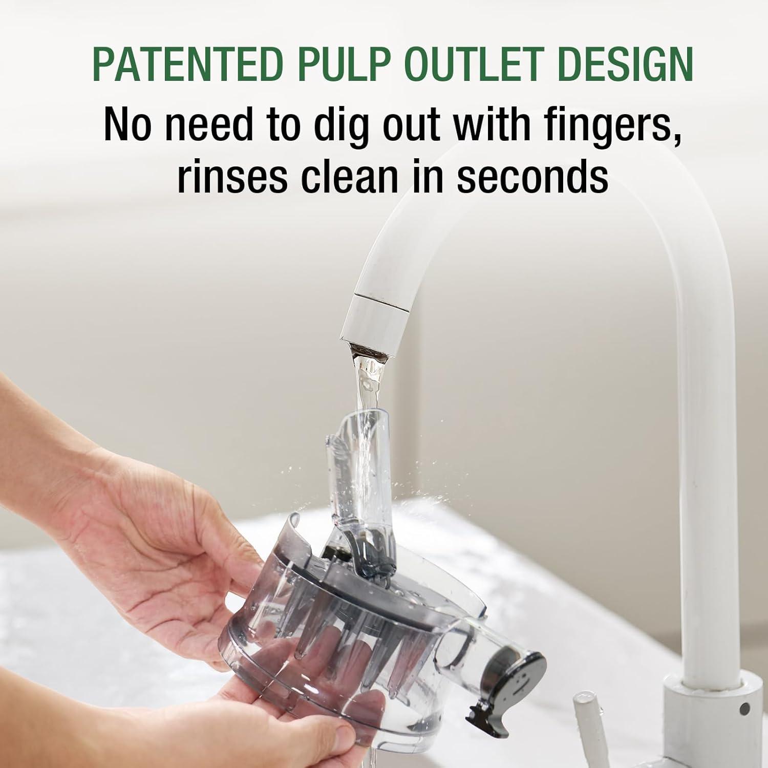 MODERN WALLS LLC Juicer Machines, Cold Press Juicer With 5.3" Extra Large Feed Chute Fit Whole Fruits & Vegetables Easy To Clean, High Juice Yield, BPA Free