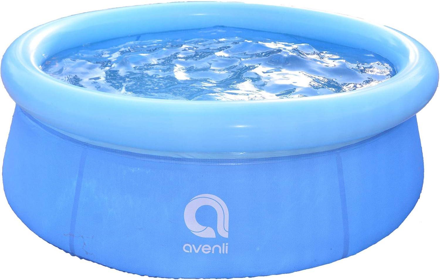 JLeisure Avenli 12014 5.5 Foot x 20 Inch 1 to 2 Person Capacity Prompt Set Kids Above Ground Inflatable Outdoor Backyard Kiddie Swimming Pool, Blue
