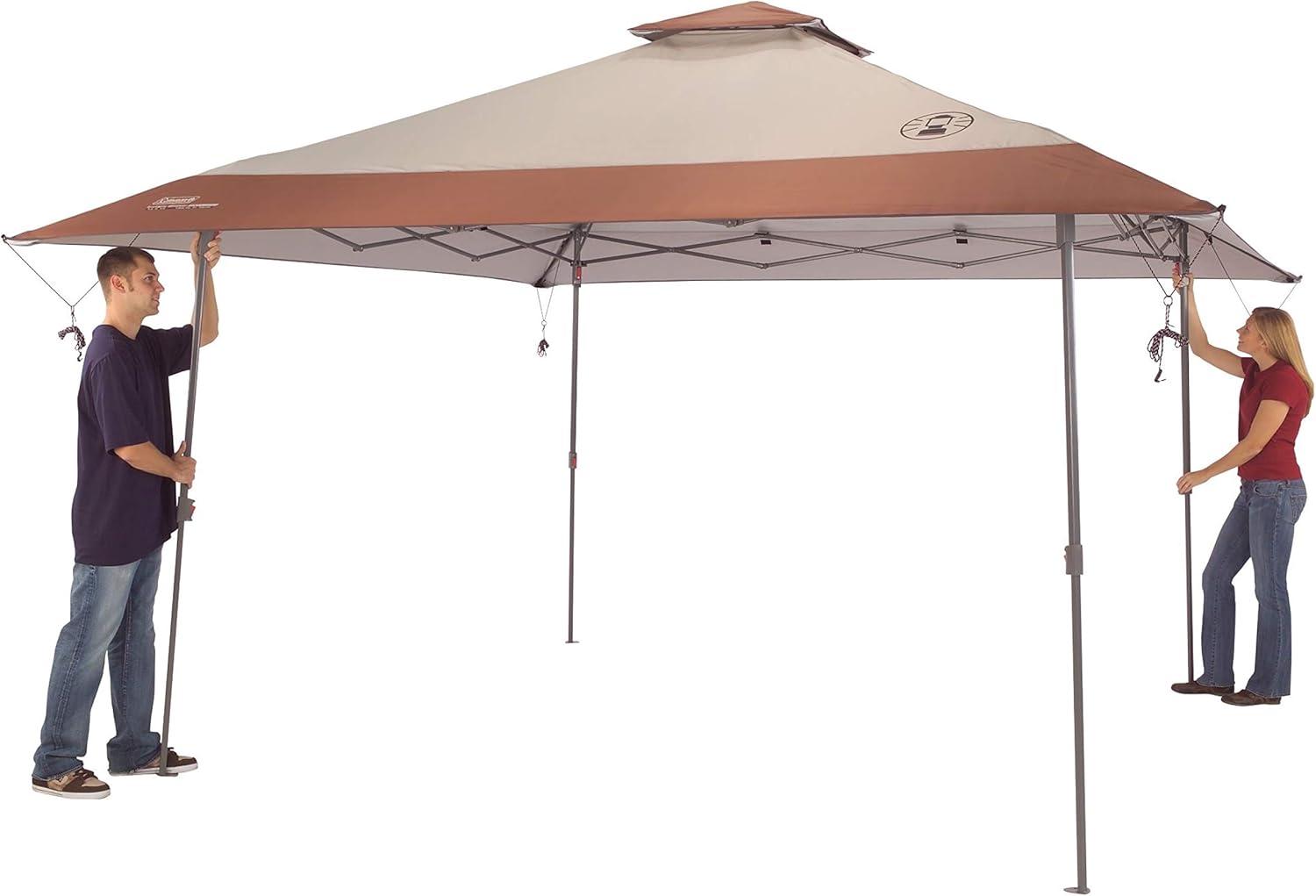 Coleman 13x13ft Beige and Brown Instant Canopy Shelter