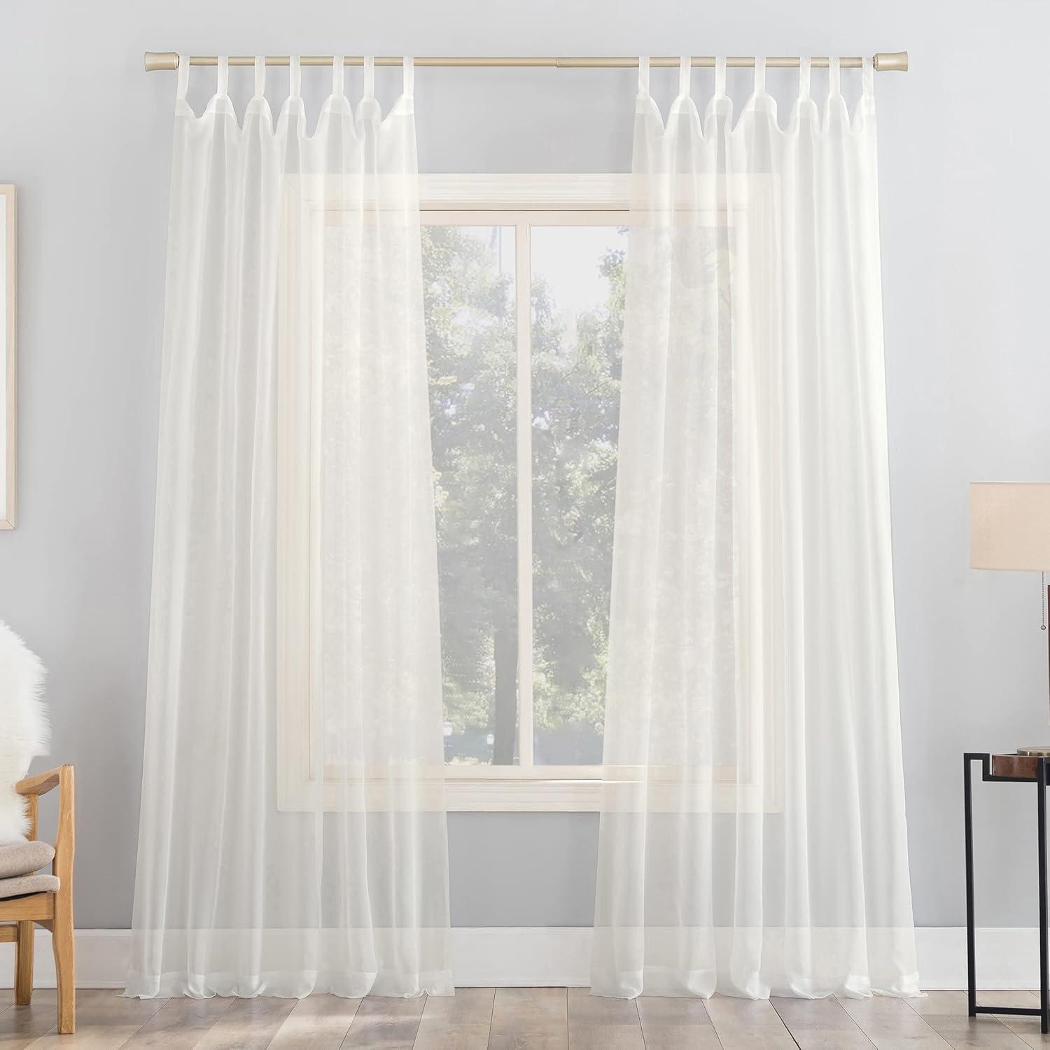 No. 918 Sheer Emily Voile Tab Top Curtain Panel