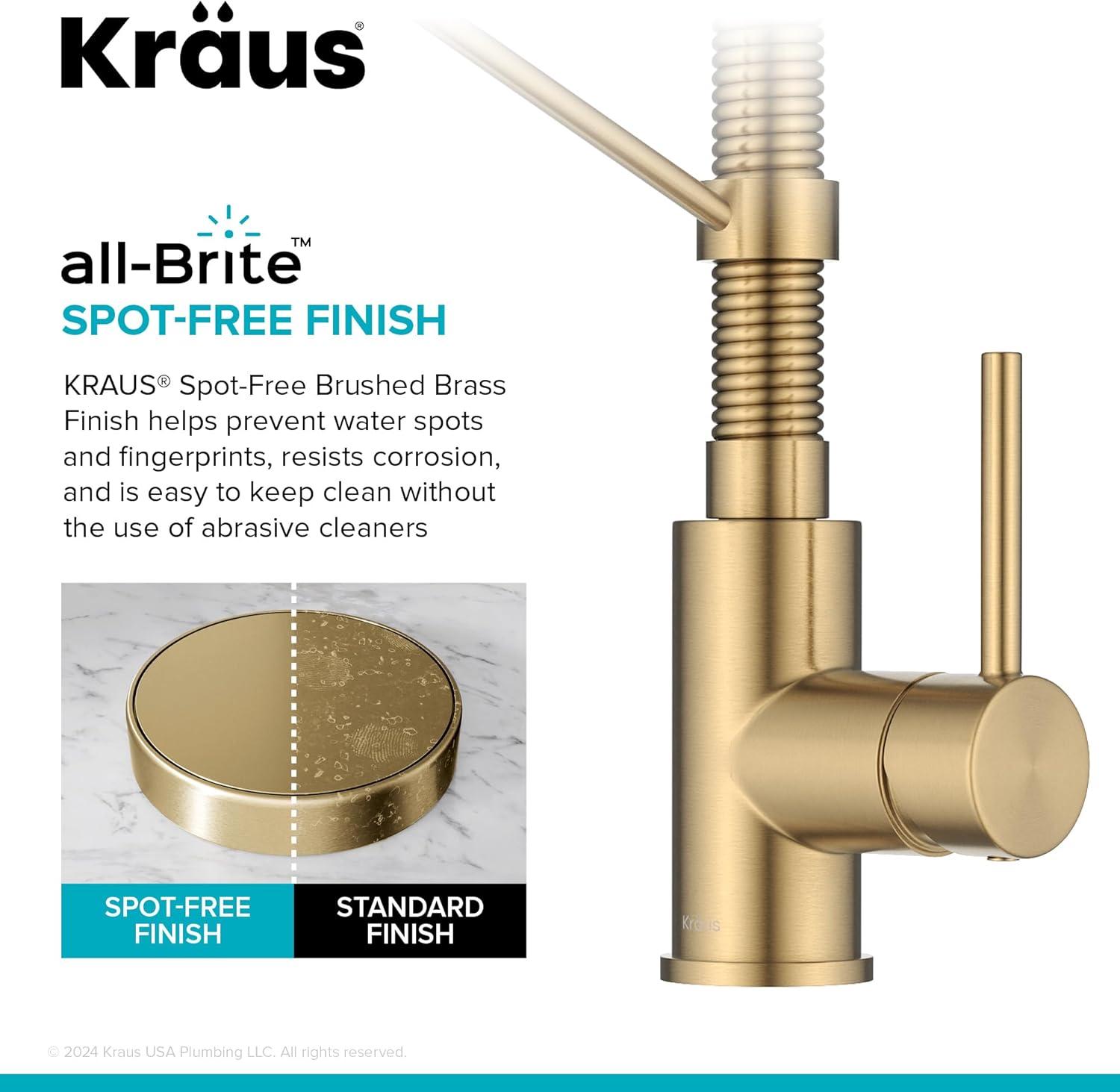 KRAUS Bolden Commercial Style 2-Function Single Handle Pull Down Kitchen Faucet