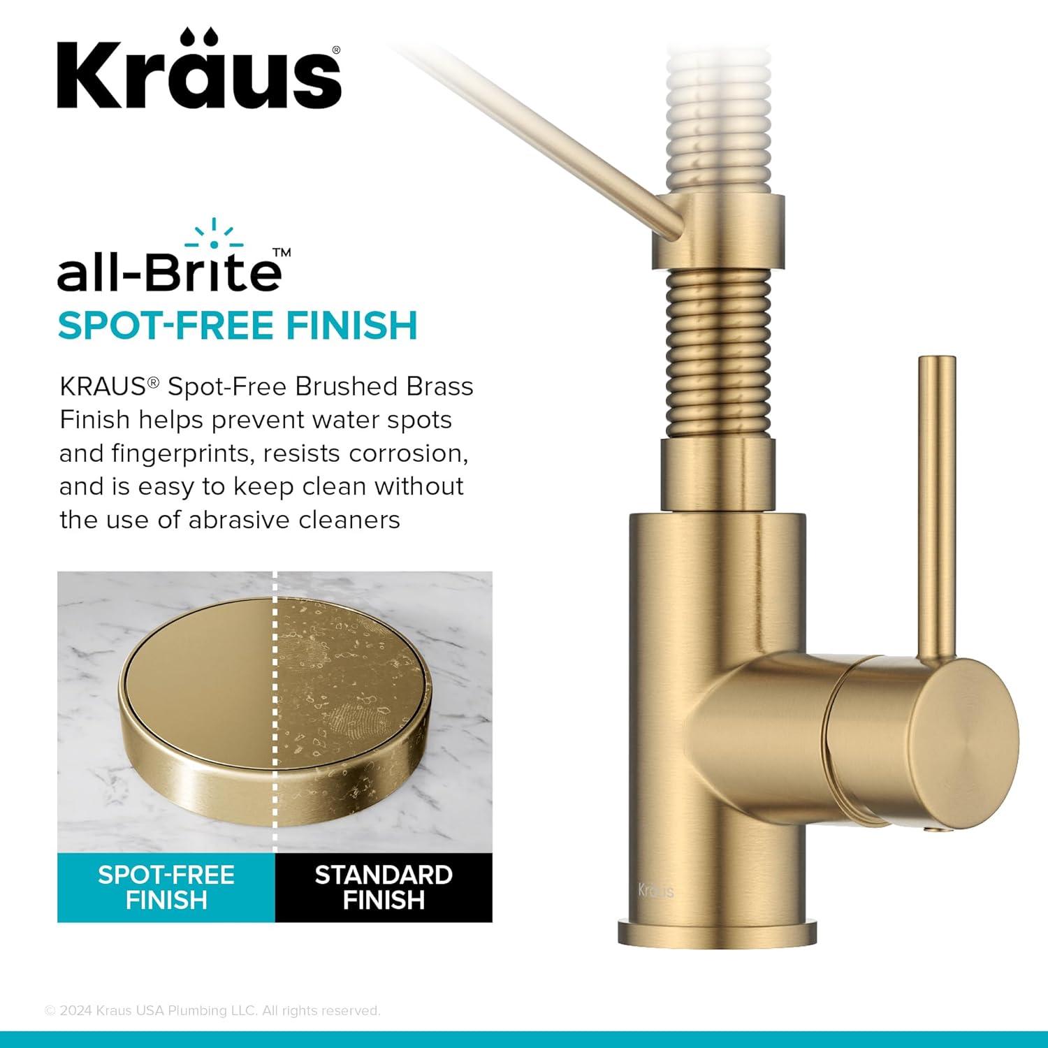 KRAUS Bolden Commercial Style 2-Function Single Handle Pull Down Kitchen Faucet