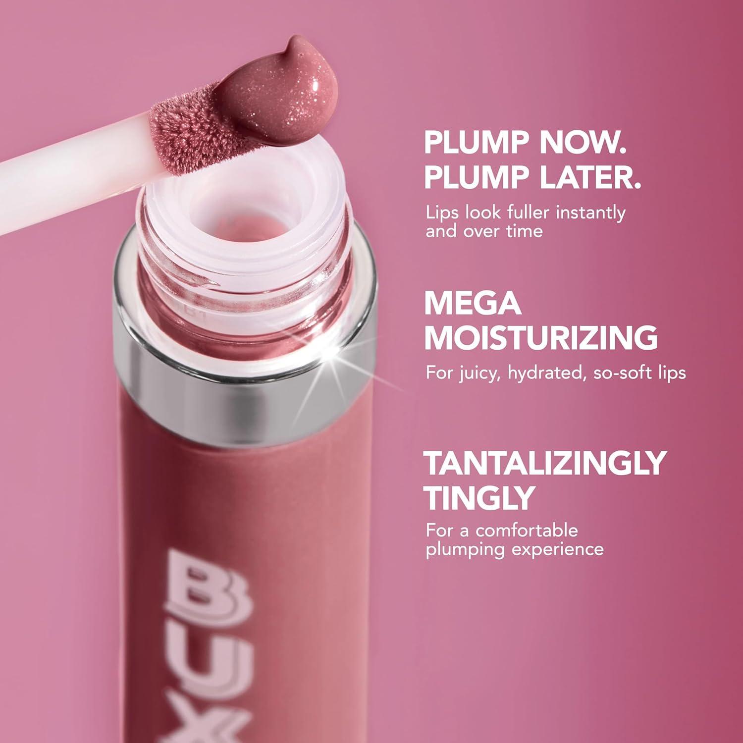BUXOM Full-On Plumping Lip Cream, Hydrating Lip Plumper Gloss with Peptides & Hyaluronic Acid, High-Shine Tinted Formula for Fuller, Softer Lips, Cruelty-Free