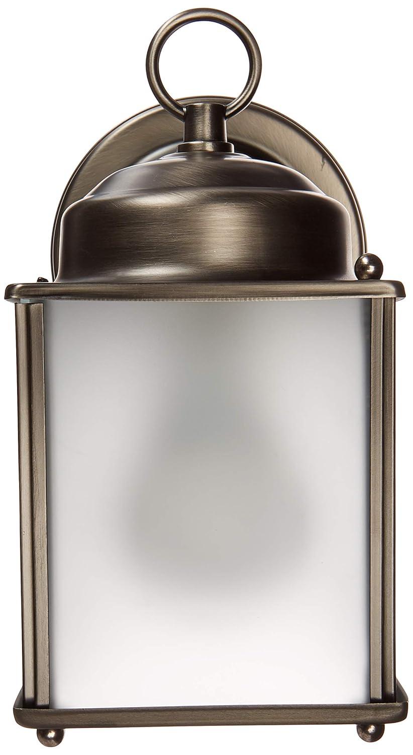 Generation Lighting 8592001-965 New Castle One Light Outdoor Wall Lantern, Antique Brushed Nickel Finish