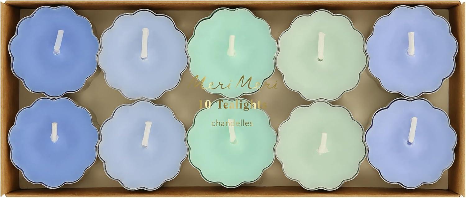 Meri Meri Blue & Green Tealight Candles (Pack of 10)