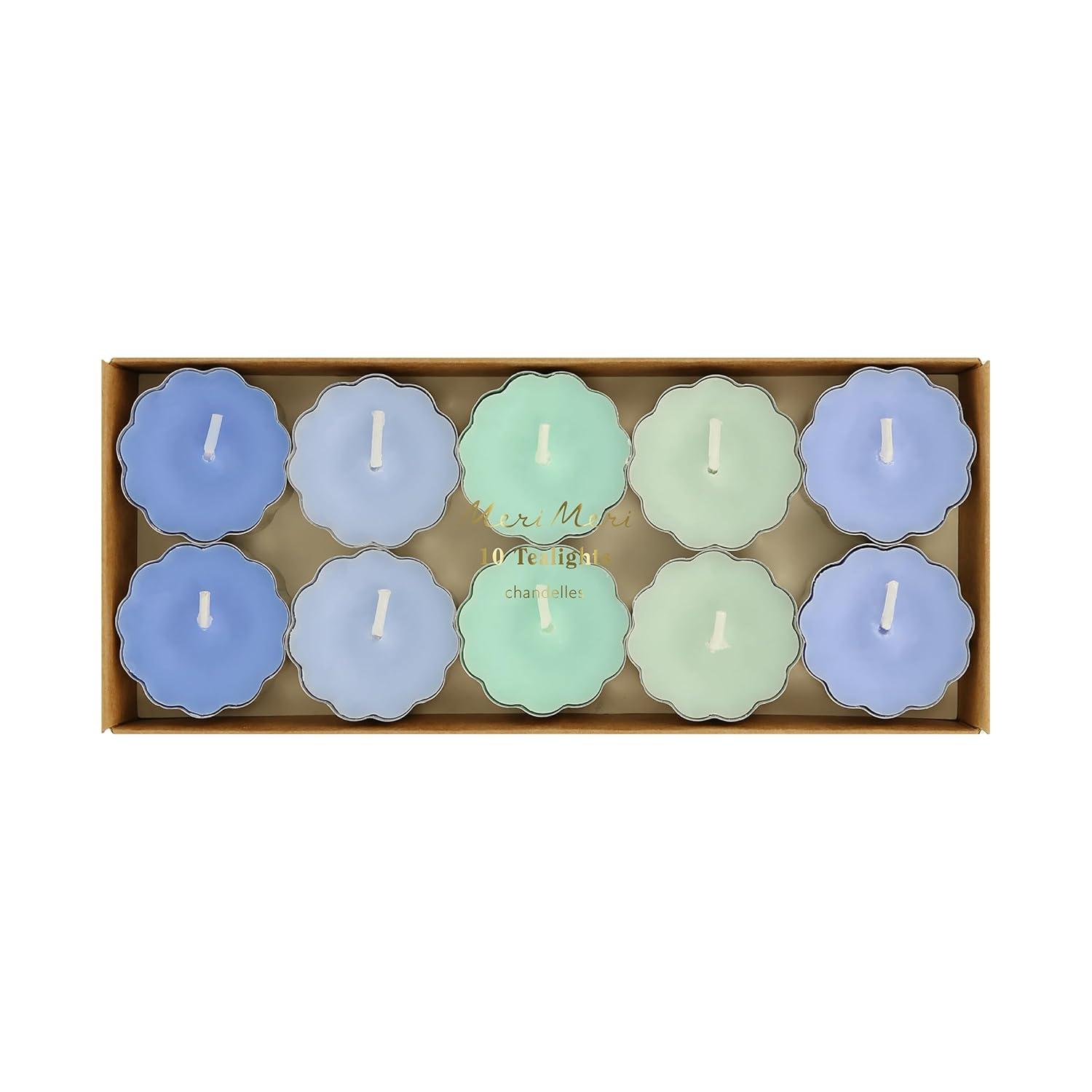 Meri Meri Blue & Green Tealight Candles (Pack of 10)