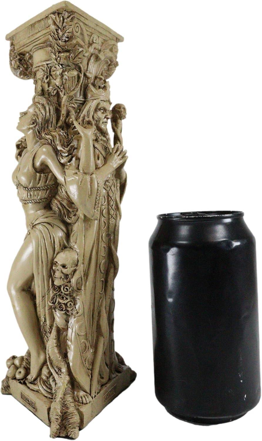 Atlantic Collectibles Triple Goddess Maiden Expectant Mother & Crone Pagan Worship Decorative Candle Holder Figurine 10"H