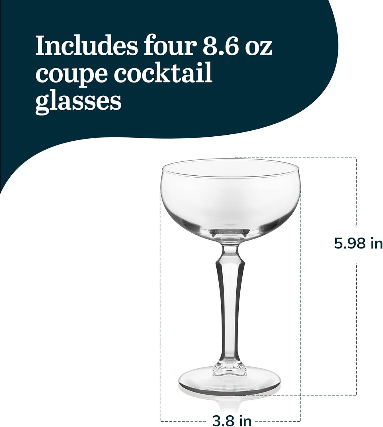 Libbey Capone Speakeasy Coupe Cocktail Glasses