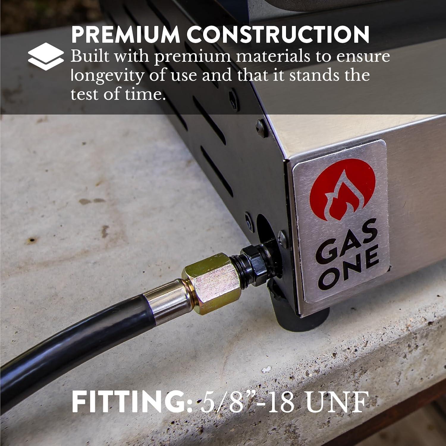 GasOne 3 ft QCC1 Propane Regulator Hose Gas Line Connector