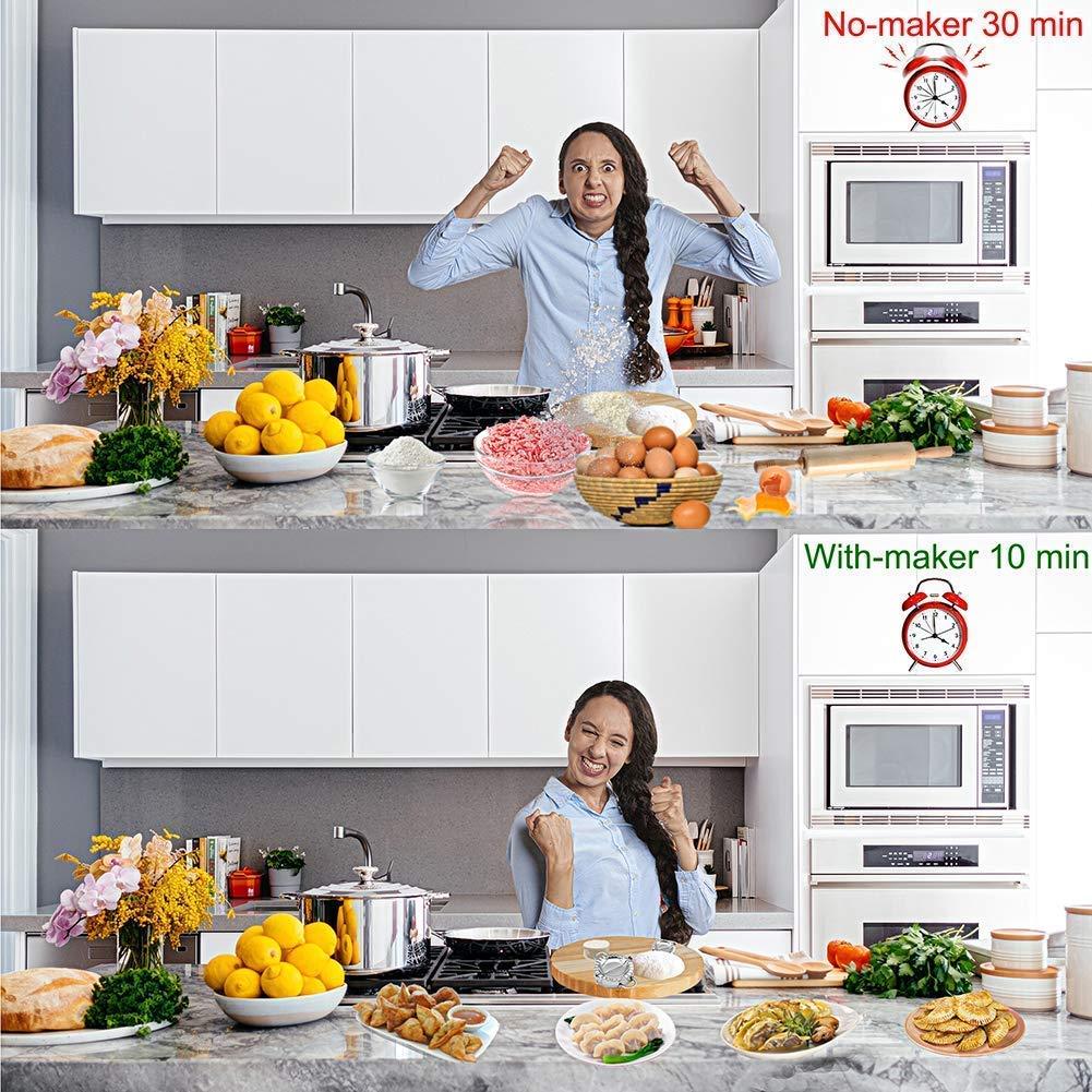 Stainless Steel Dumpling Ravioli Maker Press, 2 Pack Pierogi Mold - Wonton Mould, Easy-tool for Dumpling Wrapper Dough Stamp Cutter Pastry Pie Making (Small 3 inch,Large 3.75 inch)