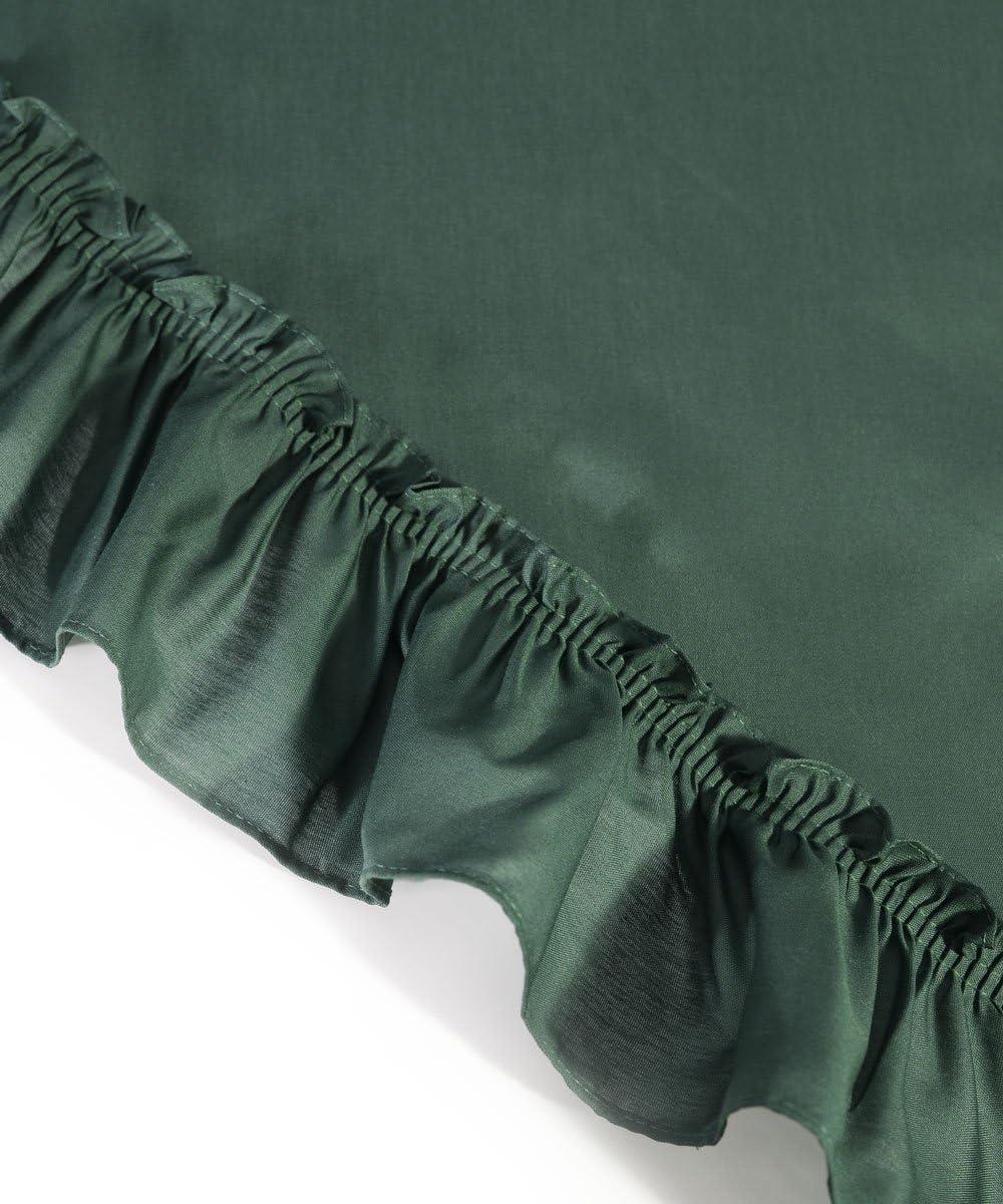 Ellis Stacey 1.5" Rod Pocket High Quality Fabric Solid Color Window Ruffled Swag 60"x38" Sage