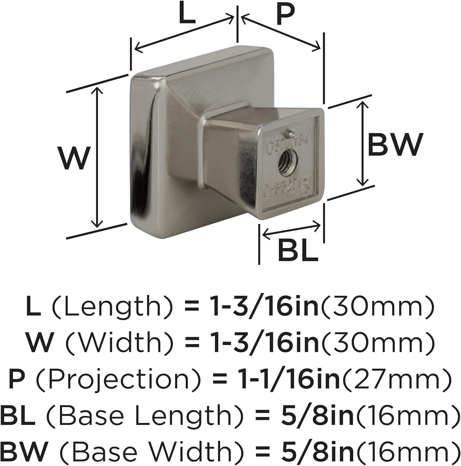 Blackrock 1 1/2" Length Square Knob