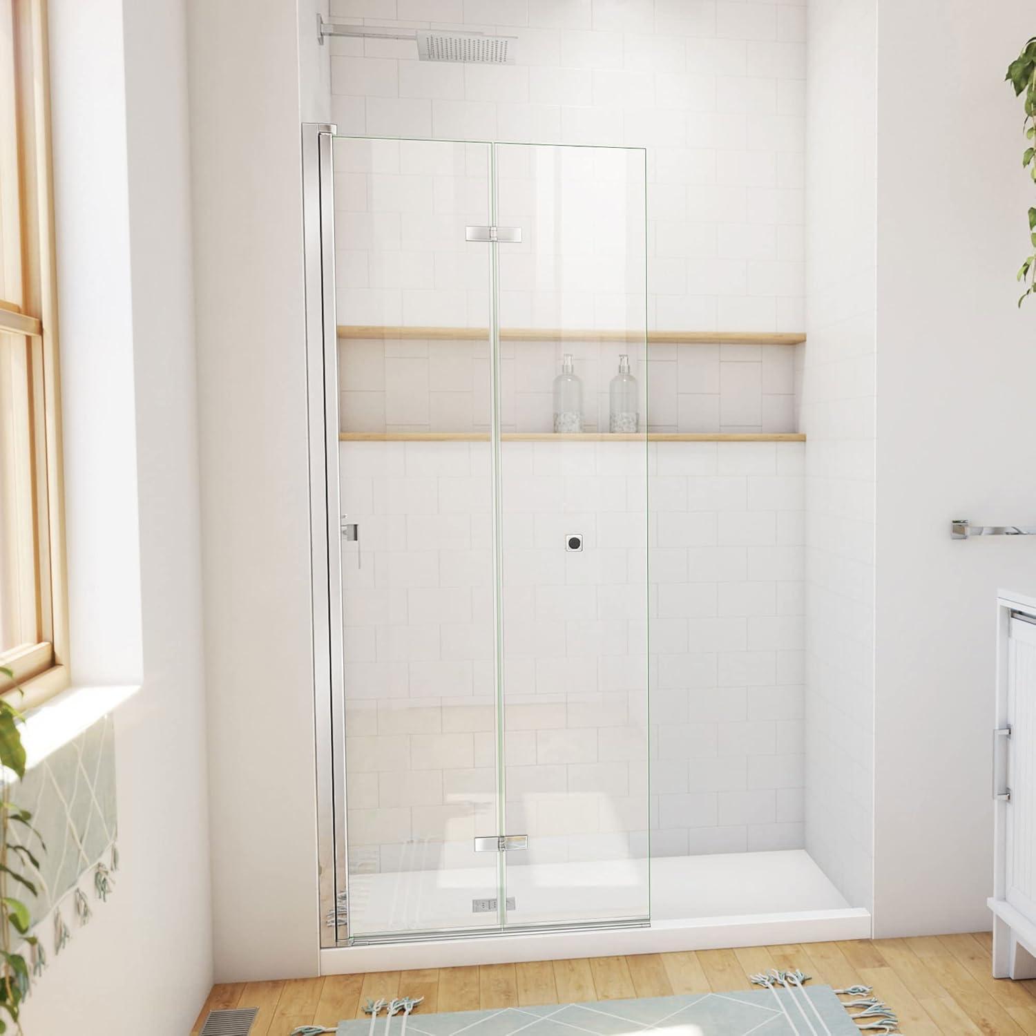 Chrome Frameless Bi-Fold Shower Door 29.5" W x 72" H