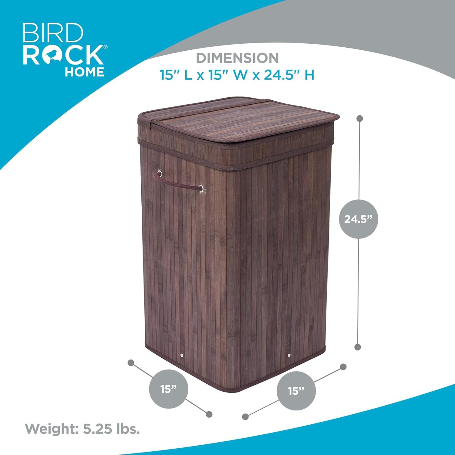 BirdRock Home Bamboo Laundry Hamper with Handles