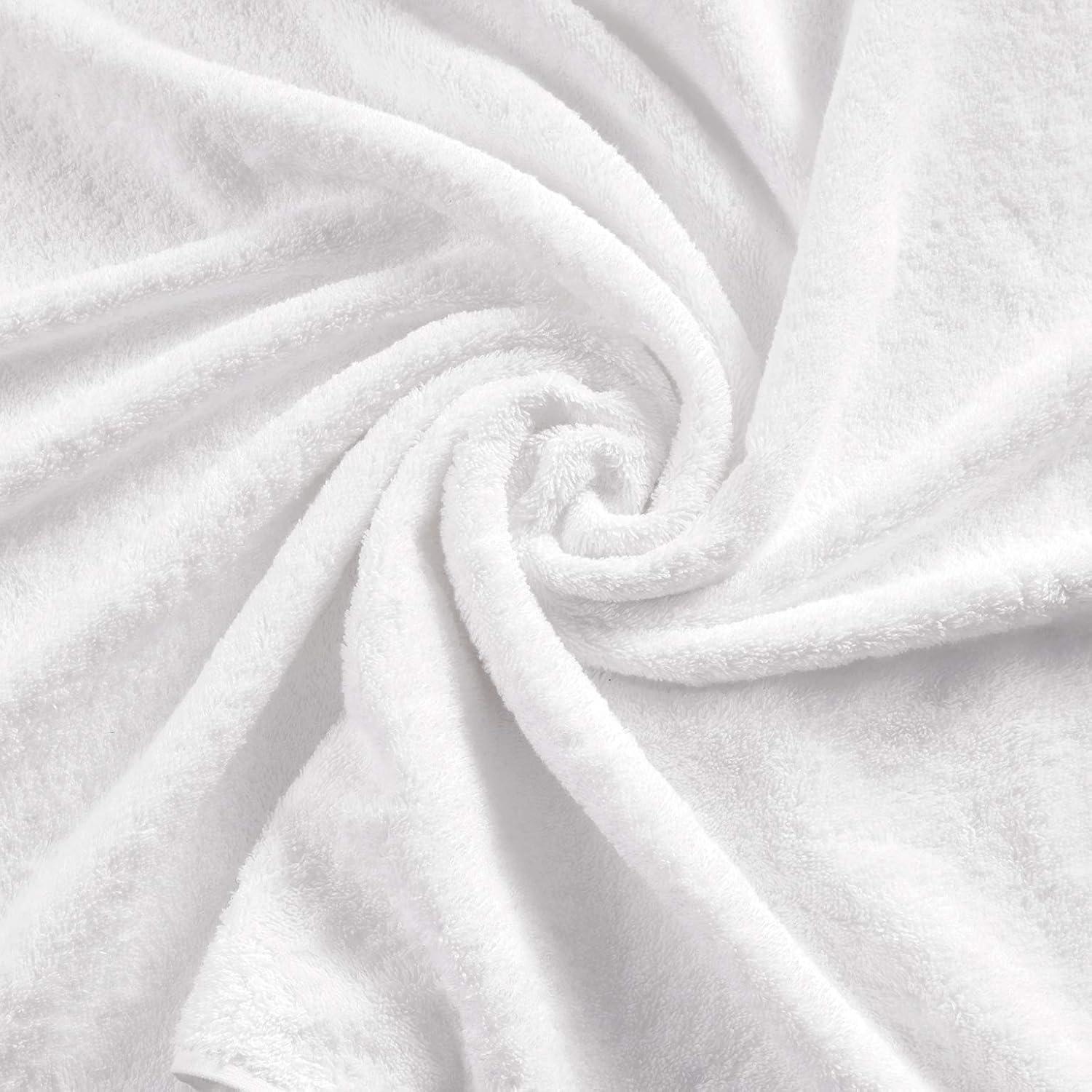 Juego de Toallas de Baño de 4 Piezas para Baño, Spa y Calidad Hotelera / Toallas Turcas 100% Algodón / Absorbentes, Suaves y Ecológicas (Blanco)