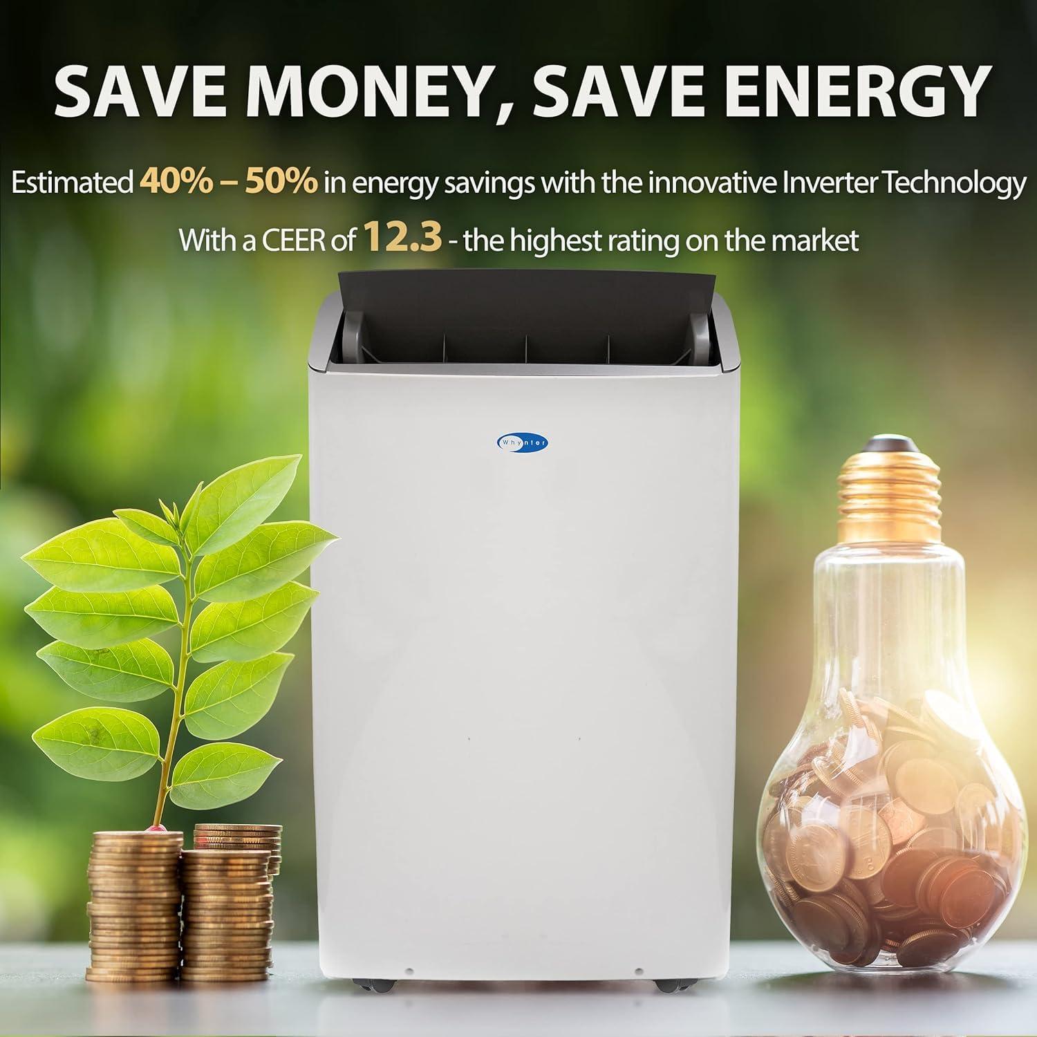 Whynter Whynter 12000 BTU Inverter Dual Hose Portable Air Conditioner for 500 sq. ft. with Smart Wi-Fi