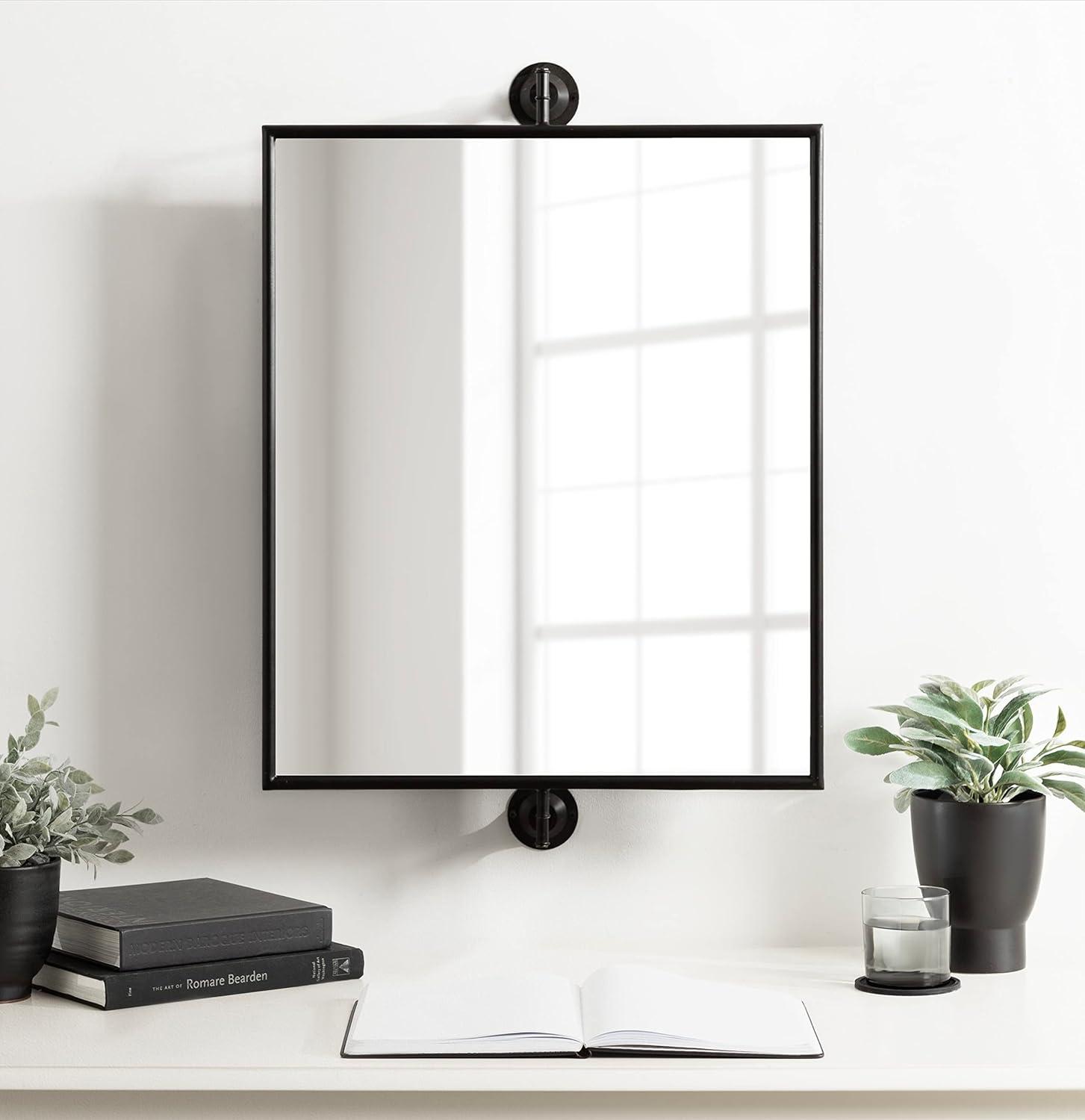 20"x31" Darbridge Rectangle Pivot Mirror Silver - Kate & Laurel All Things Decor