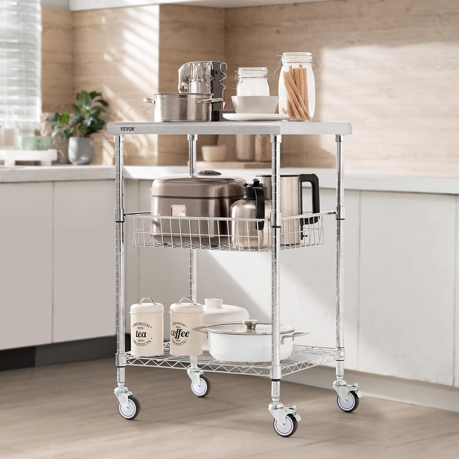 VEVOR Metal Kitchen Cart