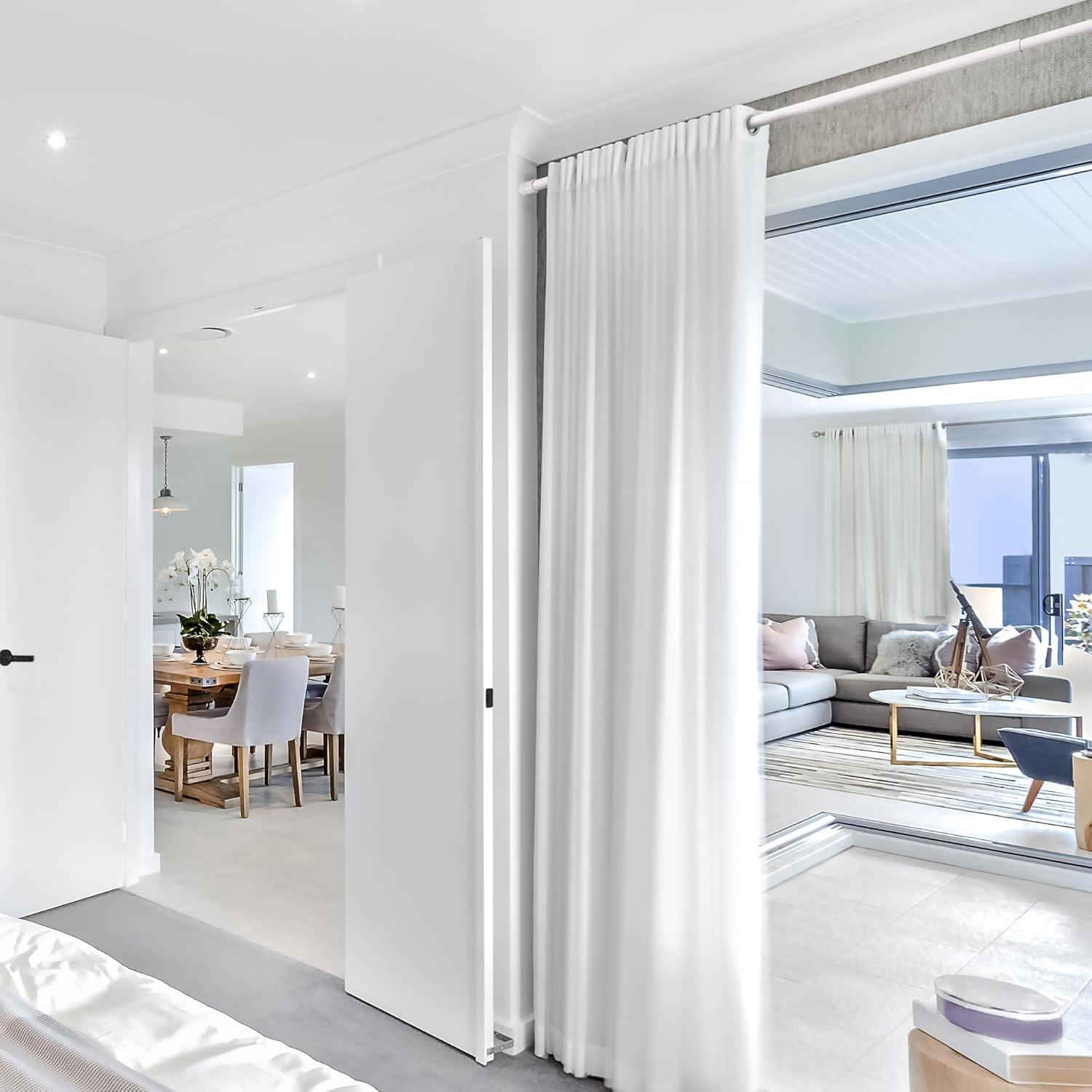 Design House Classic Adjustable Straight Tension Shower Curtain Rod for Bathroom