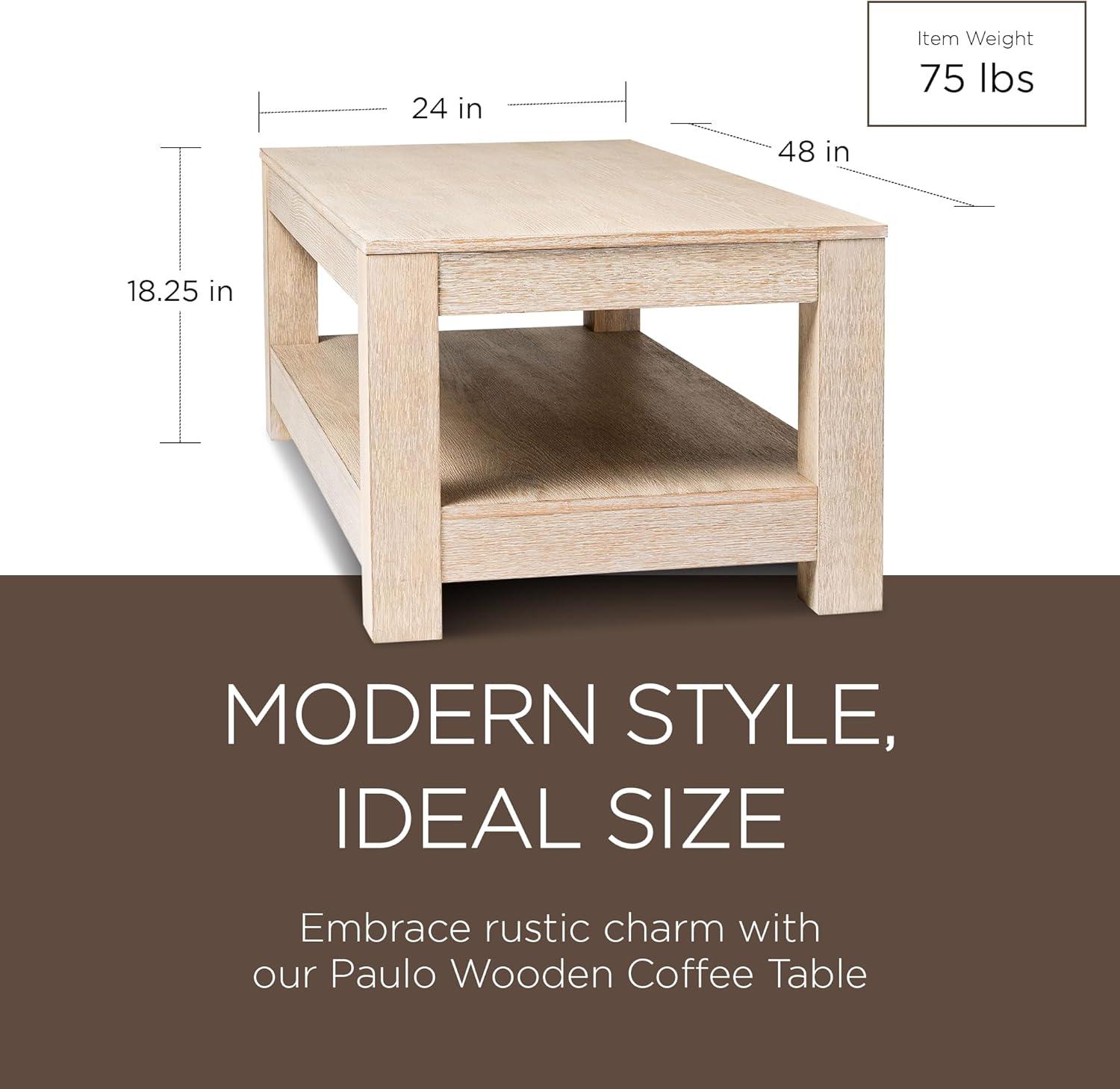 Maven Lane Paulo Wooden Coffee Table