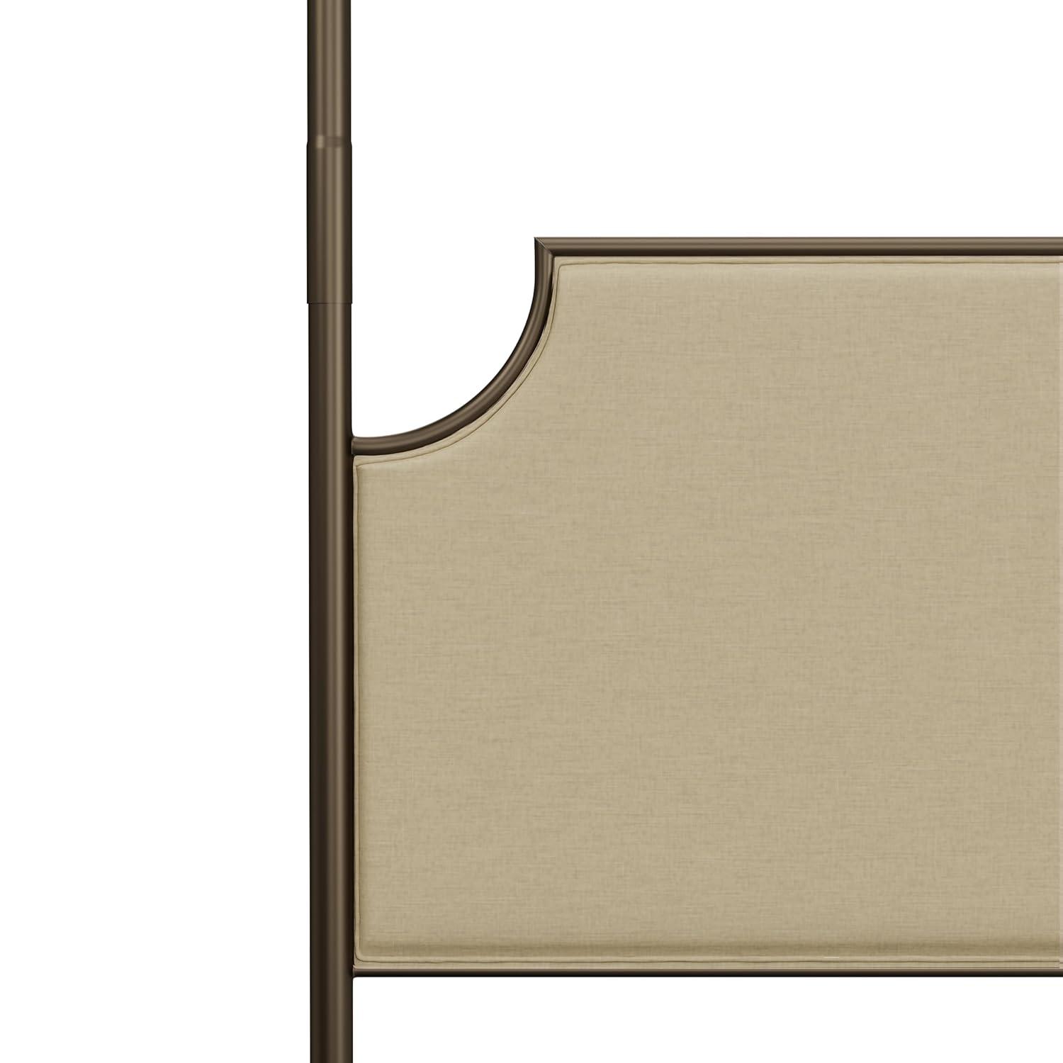 Aasif Upholstered Metal Canopy Bed