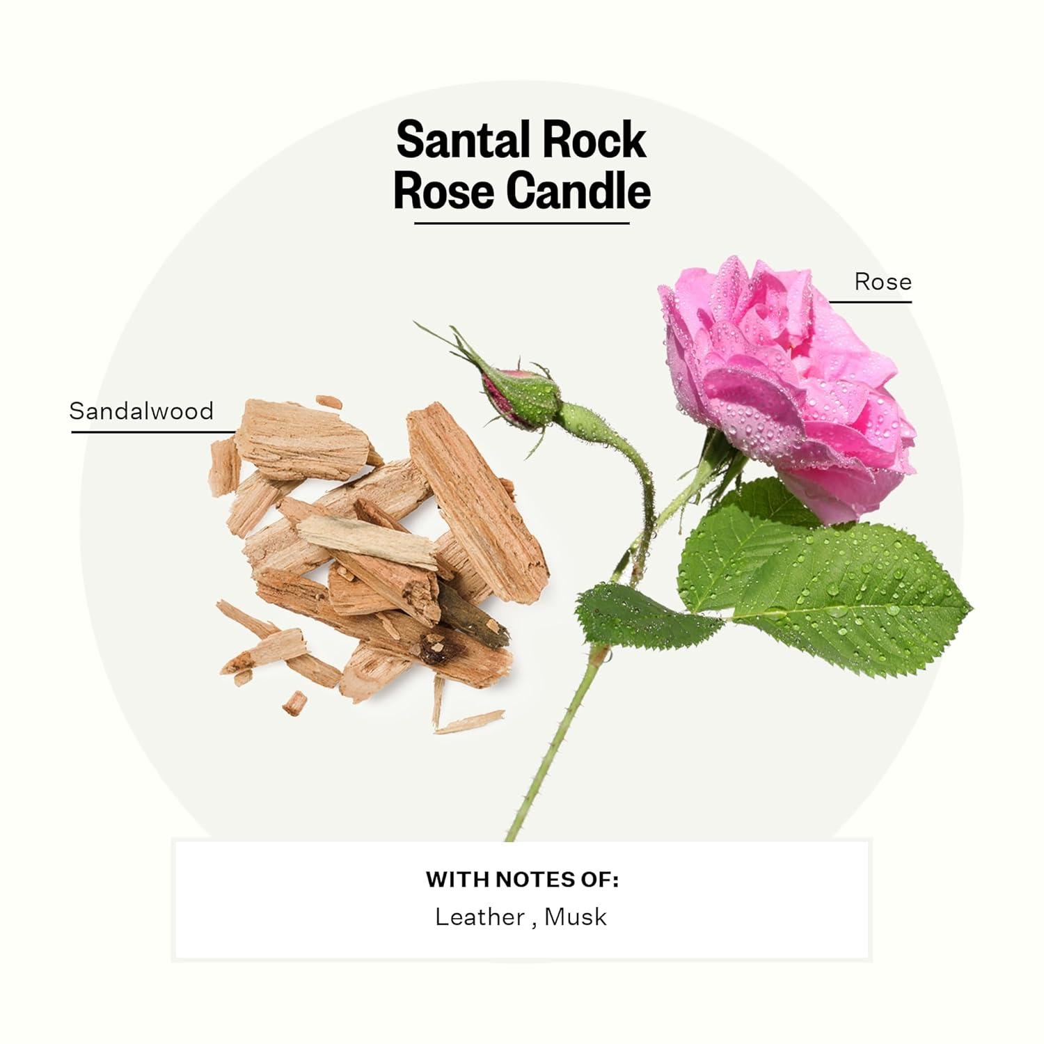 White Soy Wax Santal Rock Rose & Lavender Scented Candle