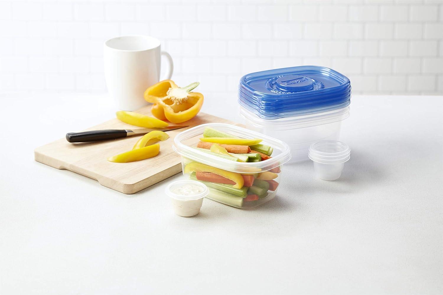 Glad Food Storage Containers - To Go Snack Container - 24 Ounce - 4 Containers