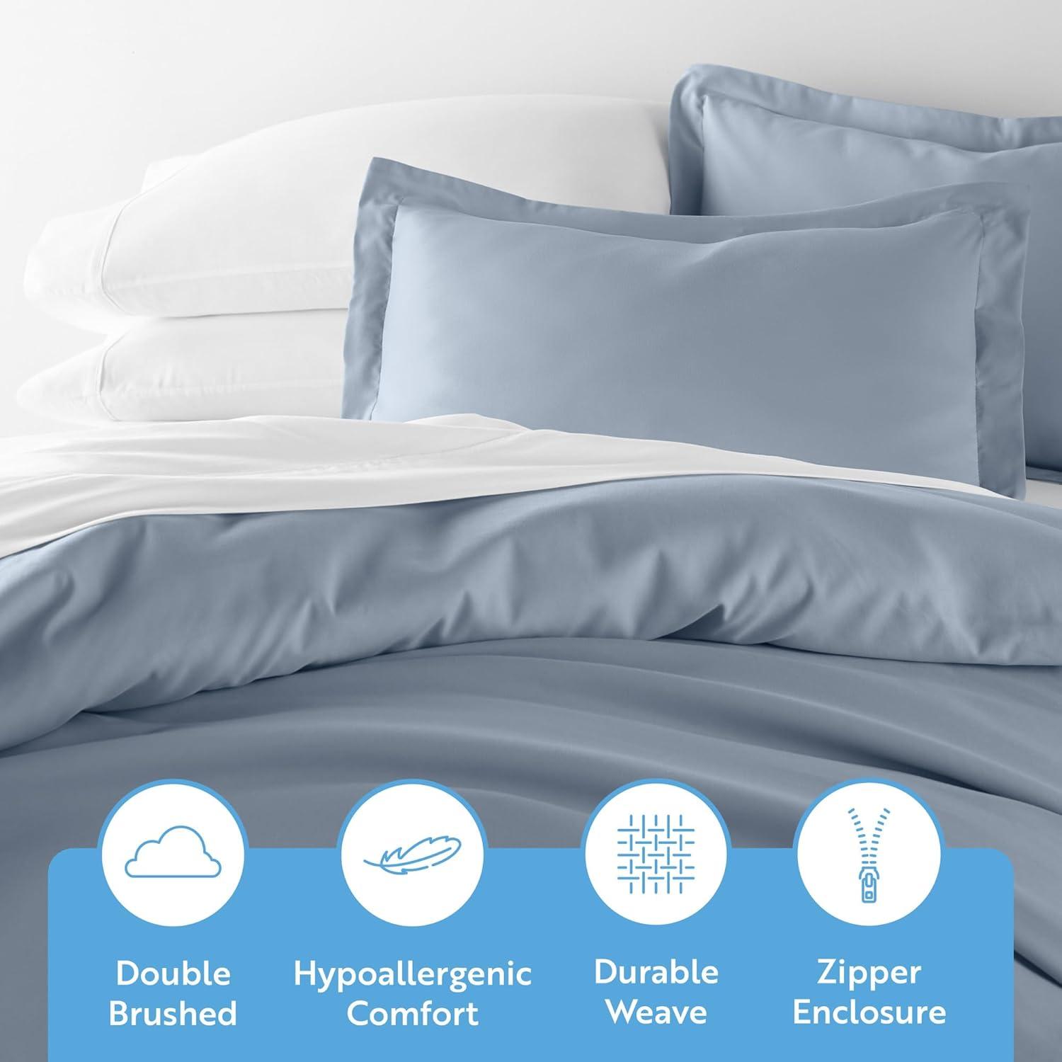 IEnjoy Home Super Soft Double Brushed Duvet Cover Set