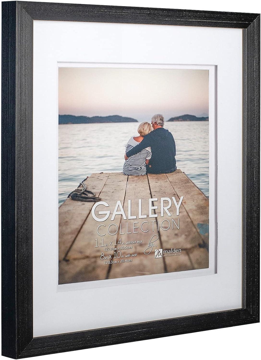 Black Wood 8x10/11x14 Bevel Matted Photo Frame