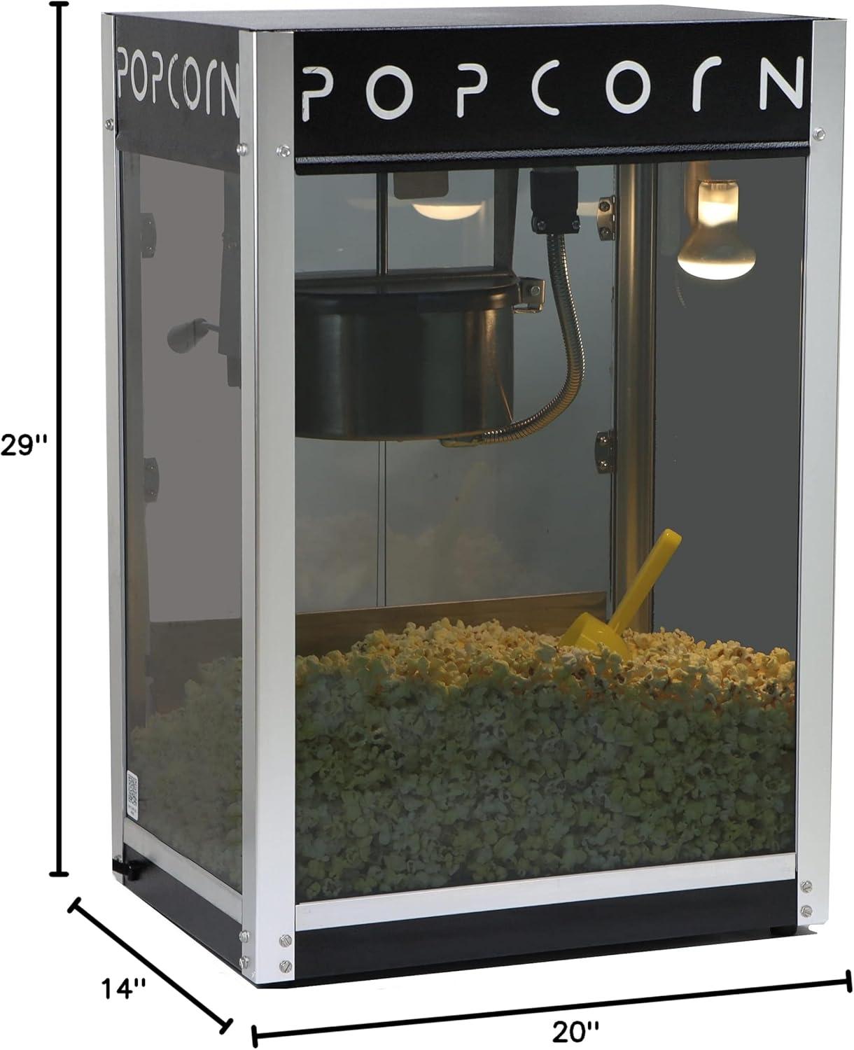 Contempo Pop 8 oz Black and Chrome Popcorn Machine