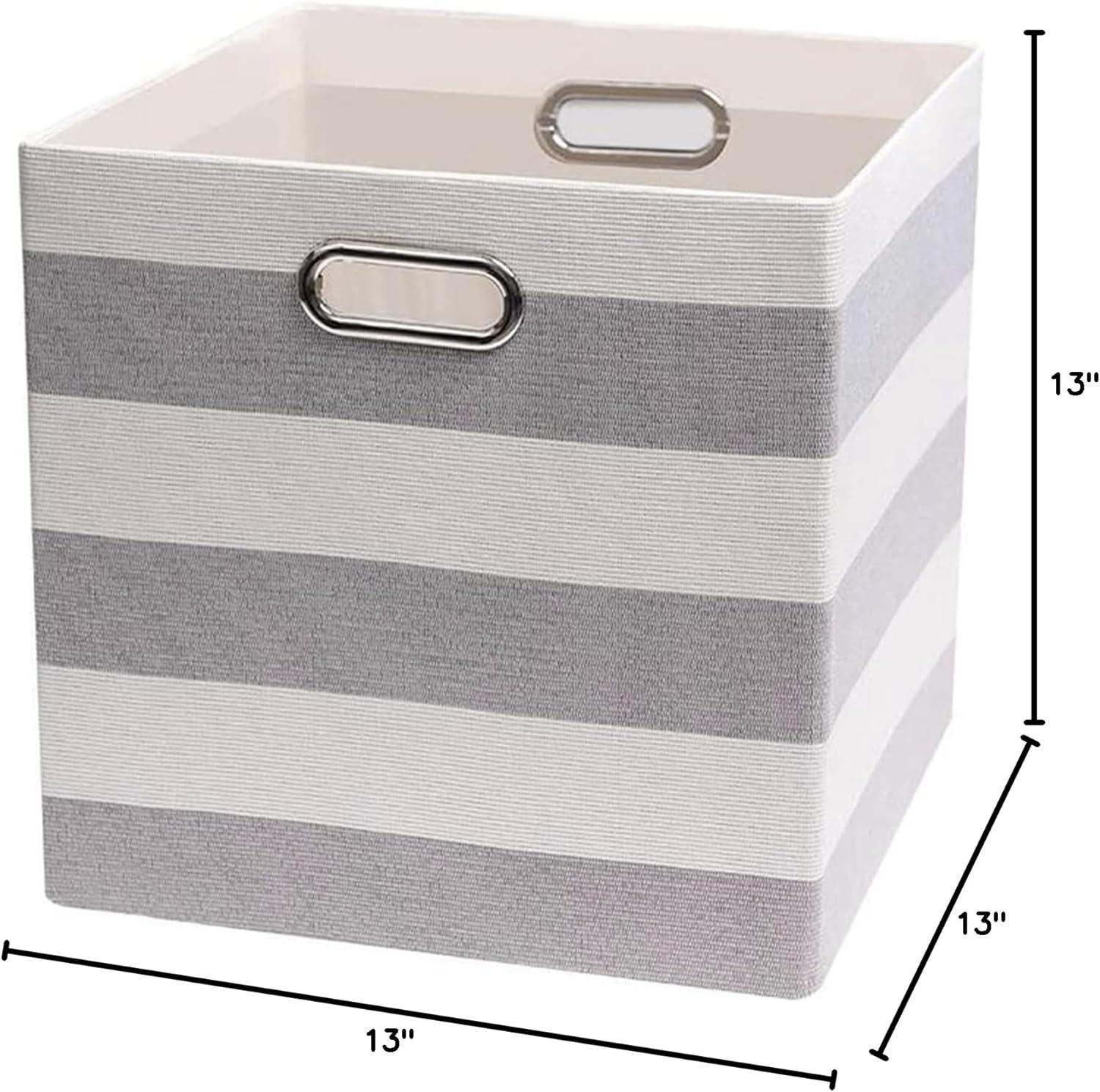 Posprica 3X Thicker Storage Bins Storage Cubes, 13×13 Fabric Storage Boxes Foldable Baskets Containers Drawers for Nurseries,Offices,Closets,Home Décor