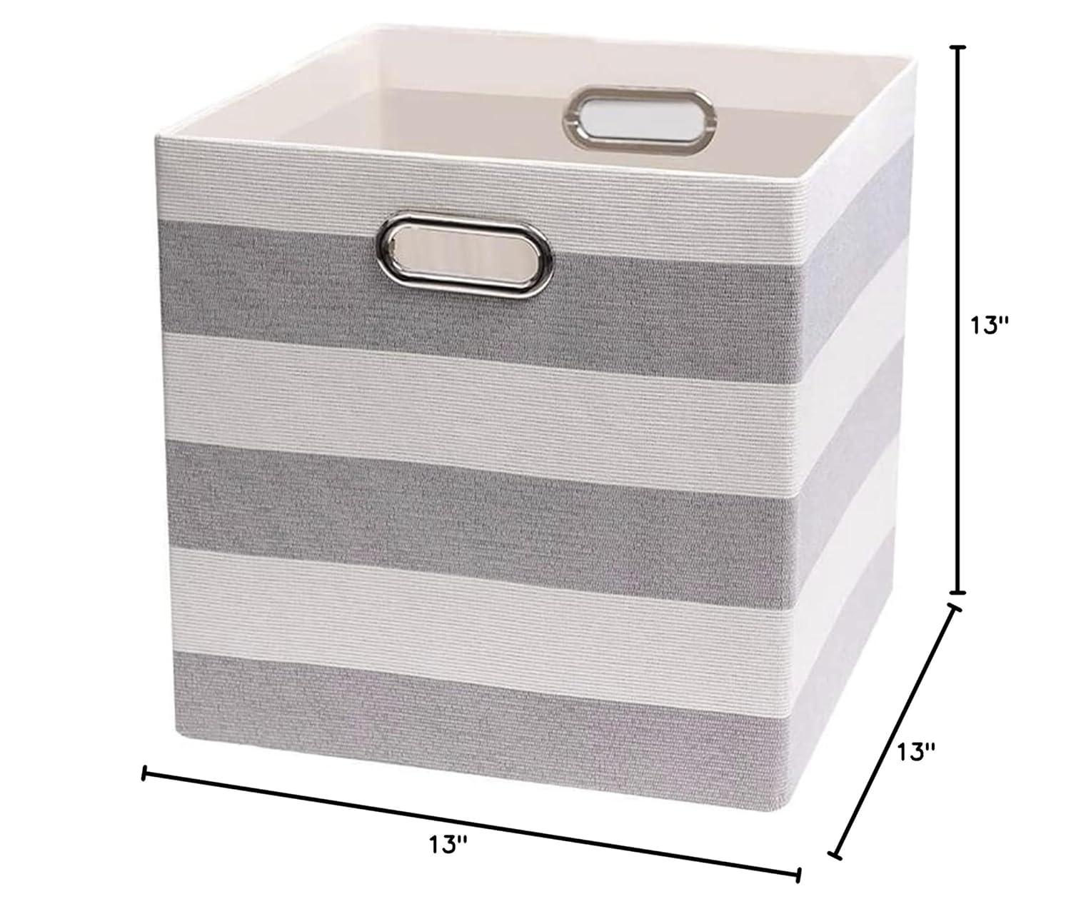 Posprica 3X Thicker Storage Bins Storage Cubes, 13×13 Fabric Storage Boxes Foldable Baskets Containers Drawers for Nurseries,Offices,Closets,Home Décor