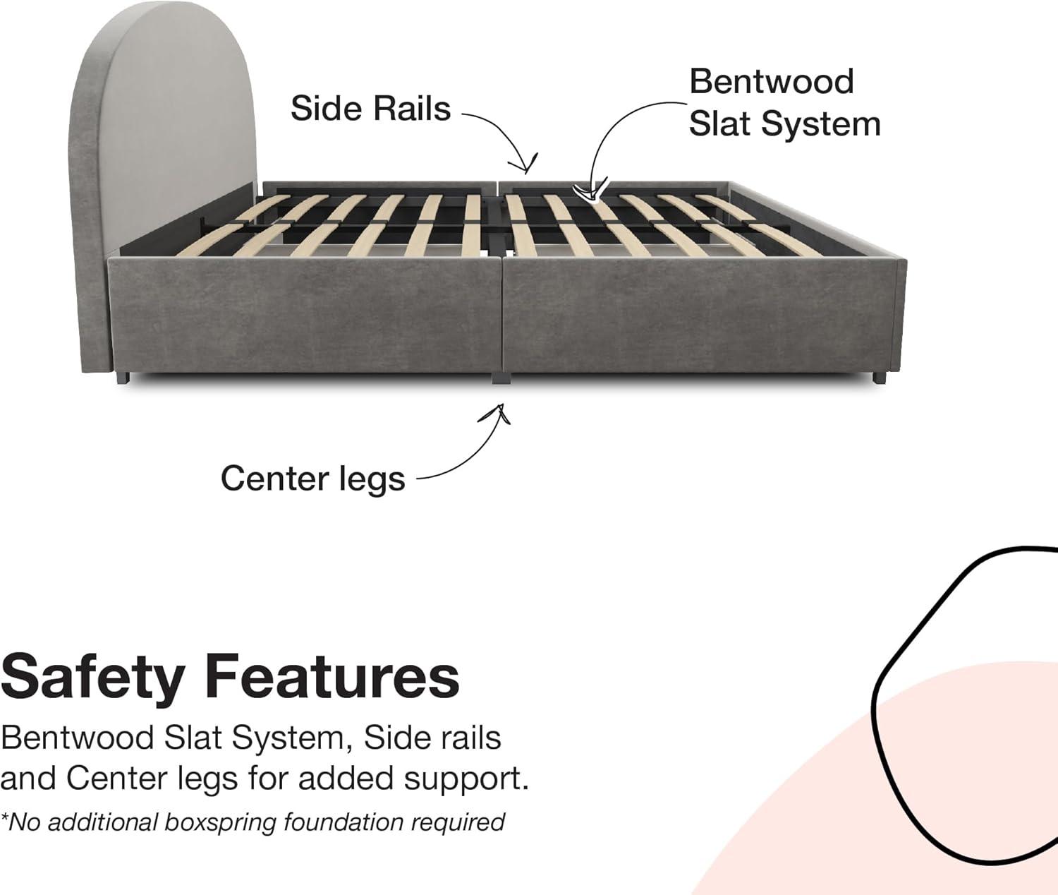 Moon Upholstered Platform Storage Bed