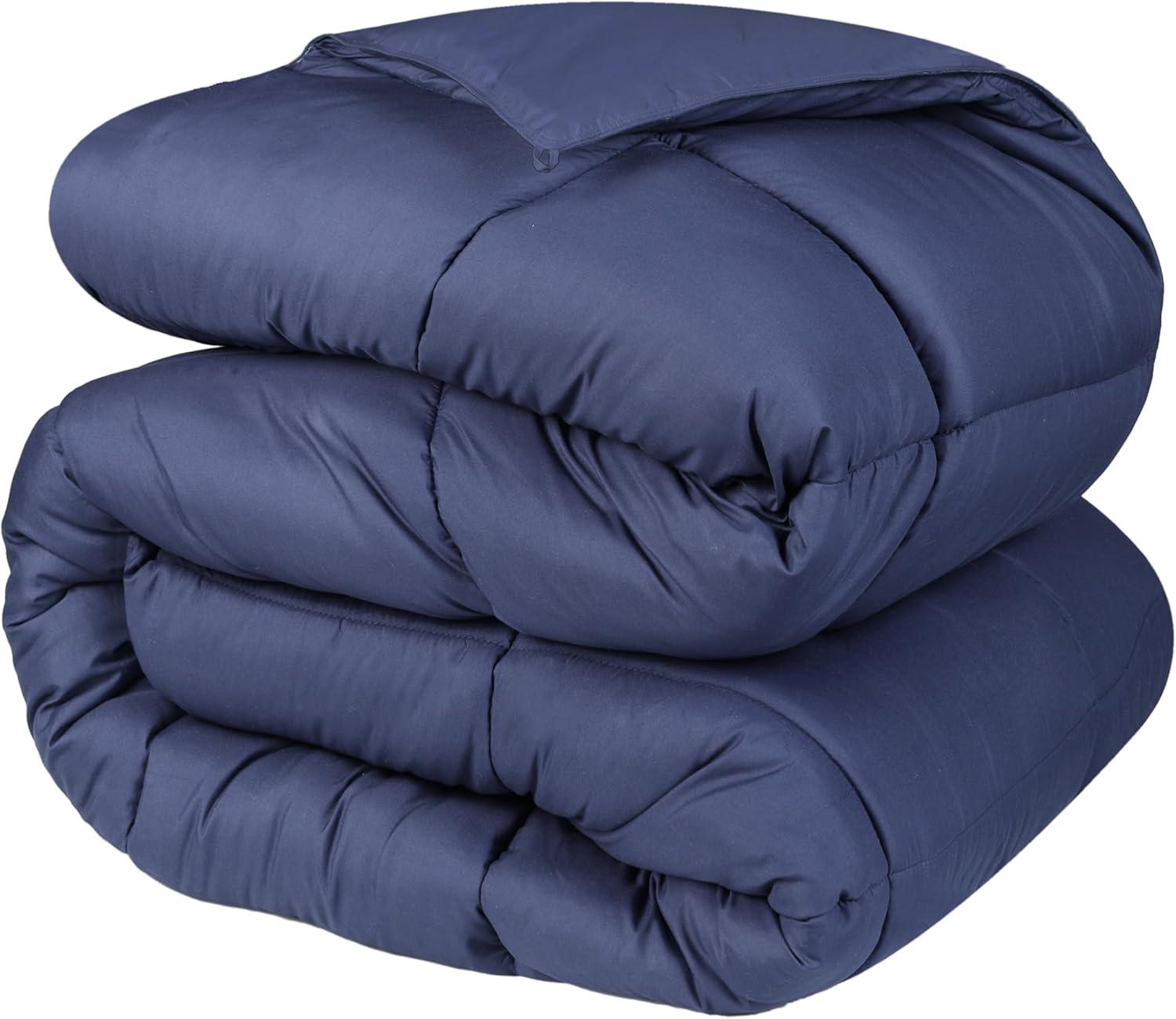 Twin XL Navy Blue Reversible Down Alternative Comforter