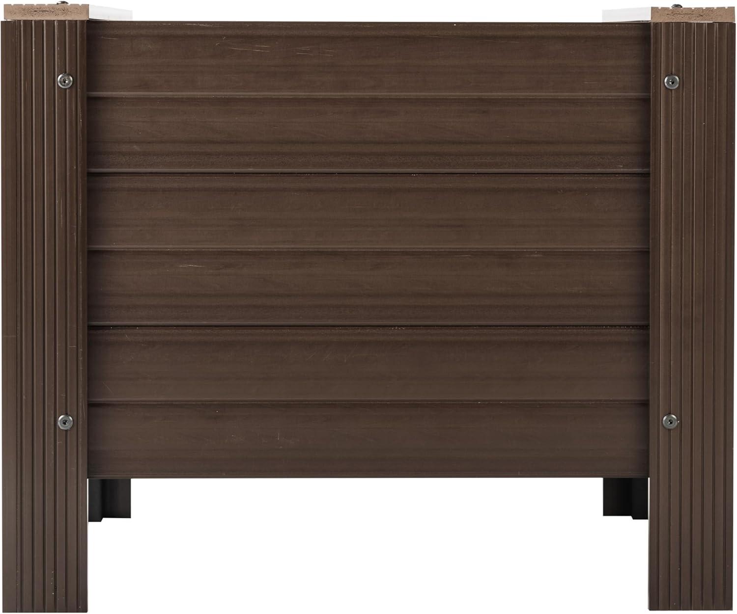 New Age Garden® 24" ECOFLEX Square Planter, Walnut