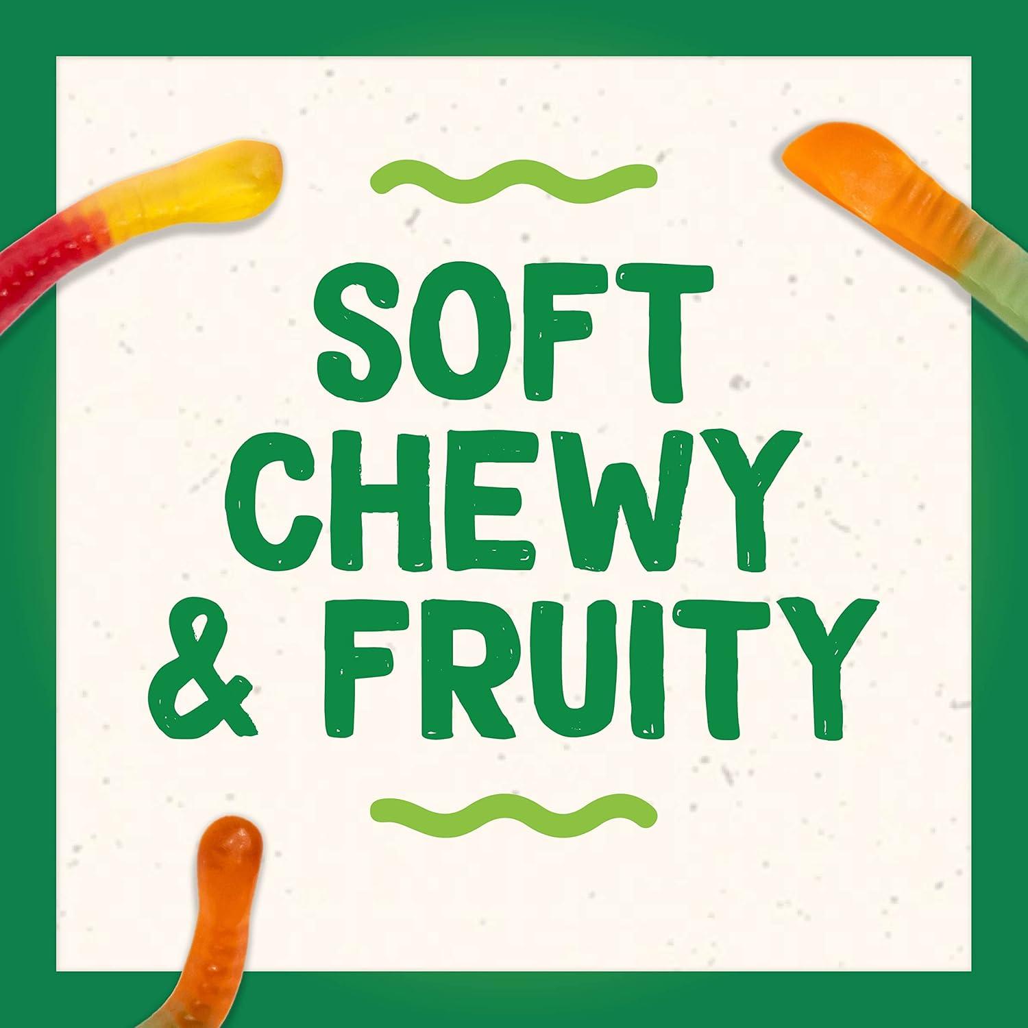 Assorted Fruit Flavored Gummy Worms in 5 lb Bag