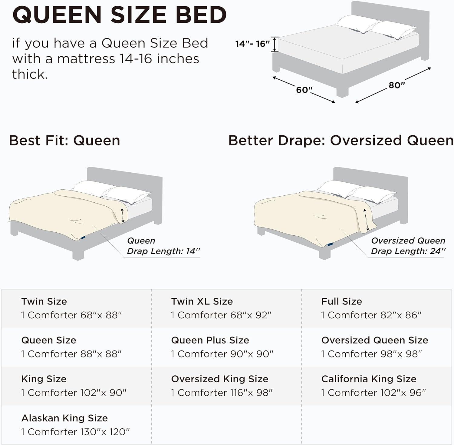 Bedsure Comforter Duvet Insert - Quilted Comforters Queen Size, All Season Duvet, GentleSoft Down Alternative Bedding, with 8 Tabs, Gifts for Women/Men, Light Grey, Queen 88 x 88 Inches