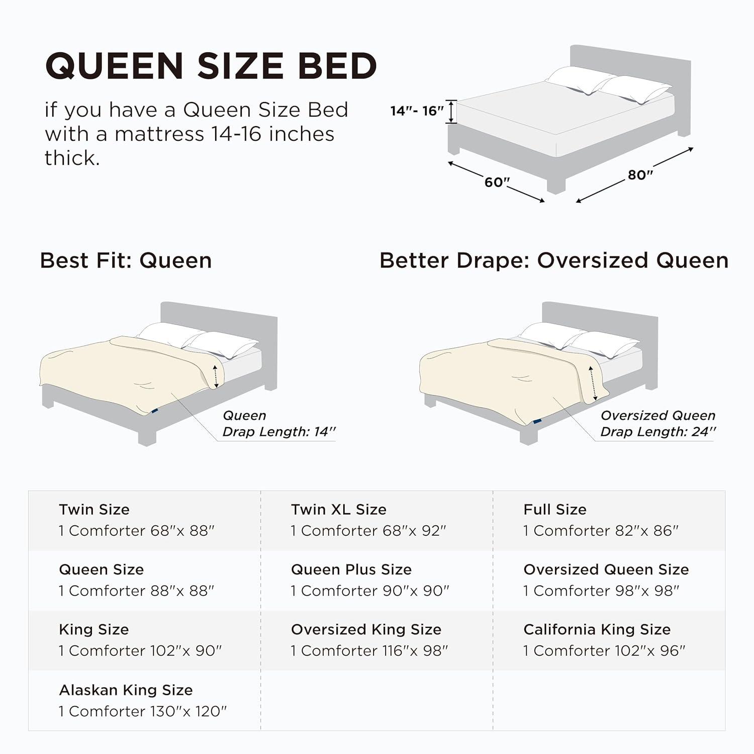 Bedsure Comforter Duvet Insert - Quilted Comforters Queen Size, All Season Duvet, GentleSoft Down Alternative Bedding, with 8 Tabs, Gifts for Women/Men, Light Grey, Queen 88 x 88 Inches