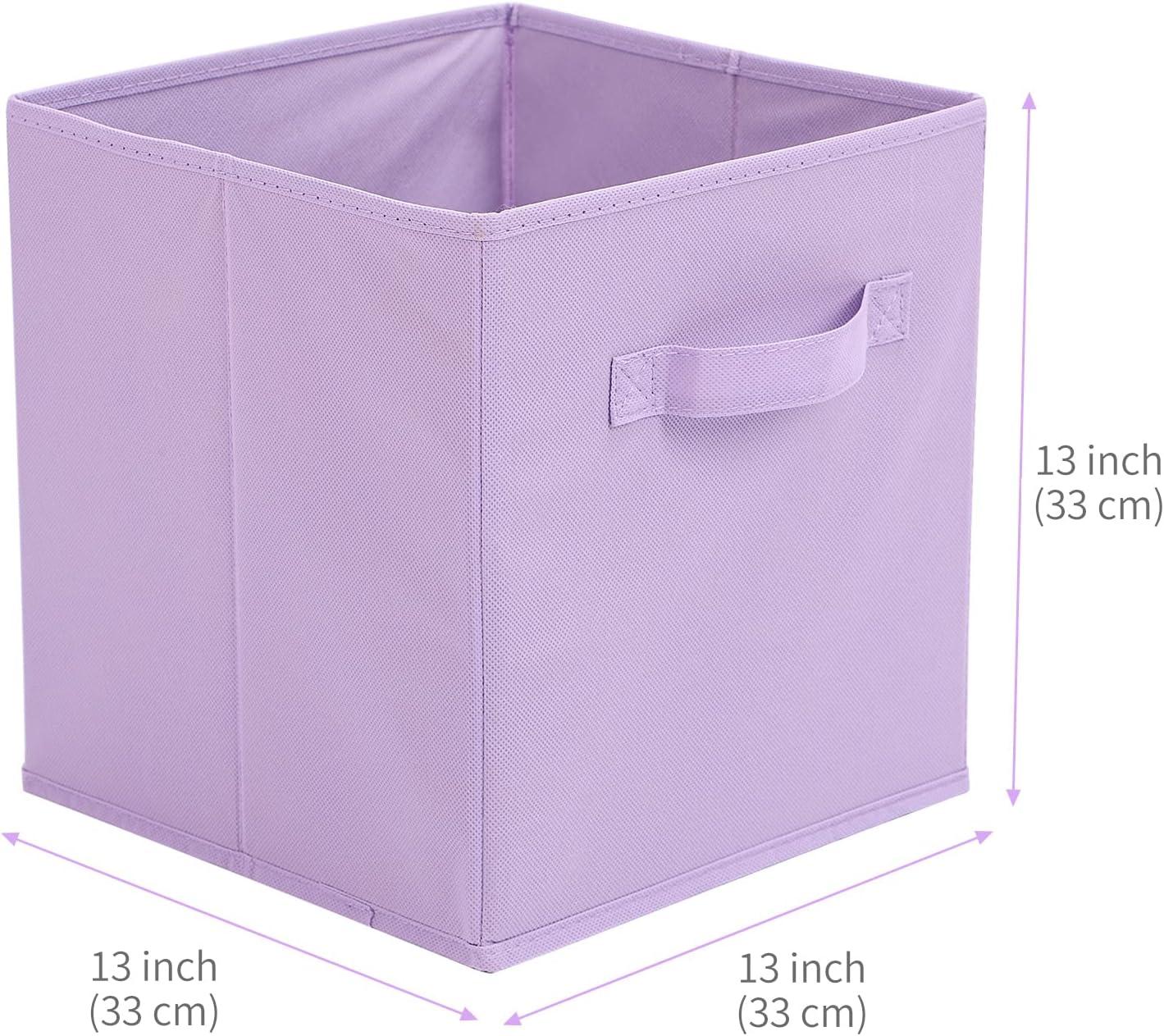 Colorful Foldable Fabric Storage Cubes for Kids, Set of 6