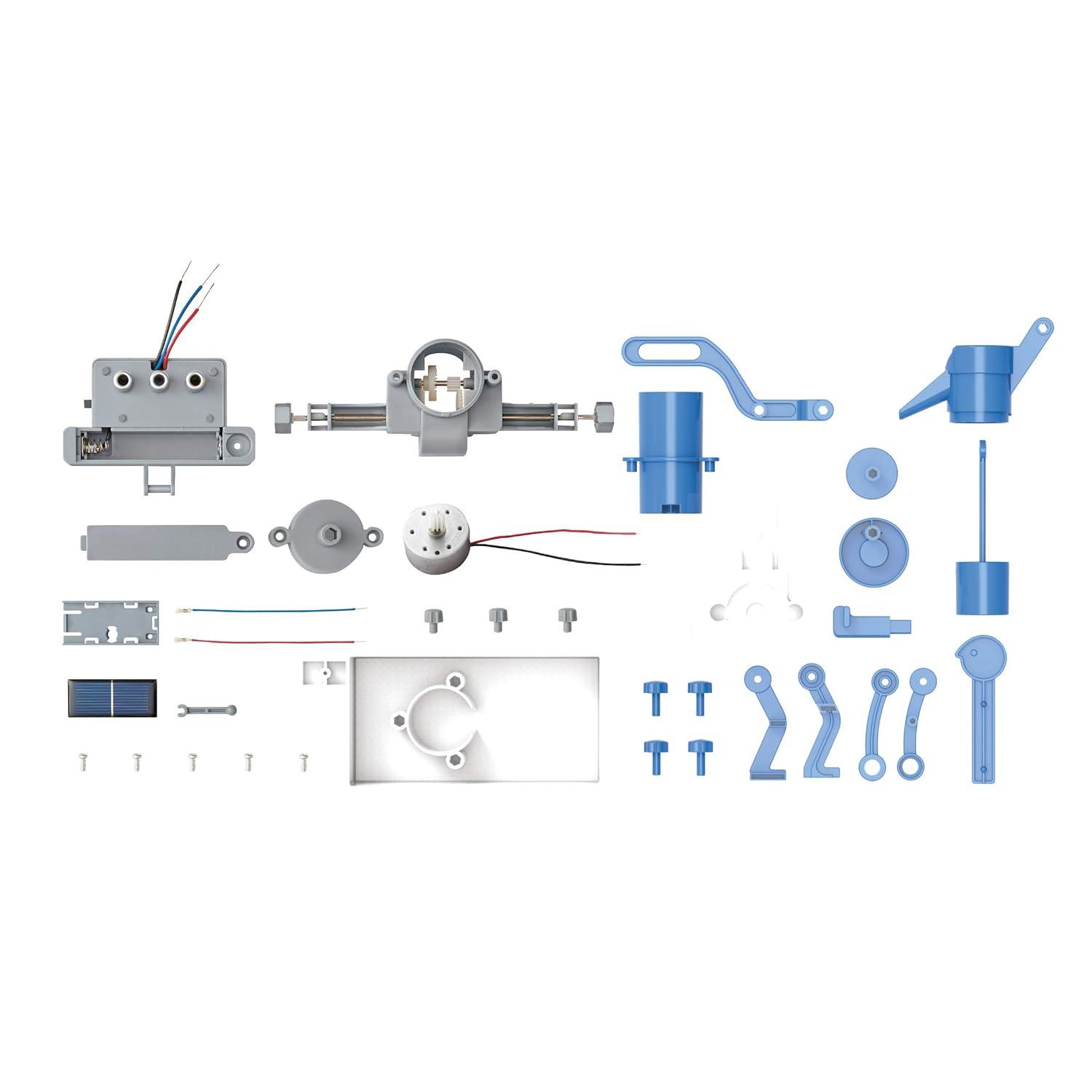 Hybrid Solar and Engine-Powered Water Pump Science Art Skill Toy Kit