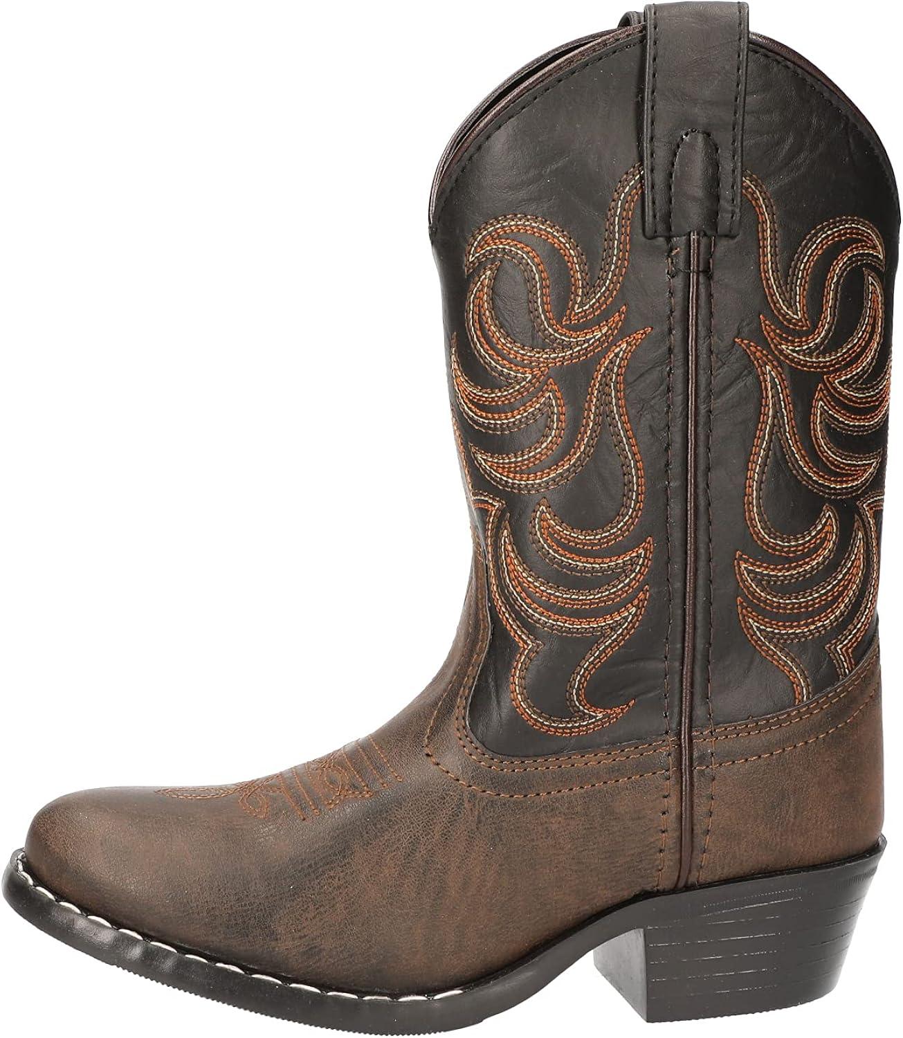 SMOKY MOUNTAIN BOOTS Kids Monterey Western Boots, Color: Brown/Black, Size: 6 (1575T-6R)