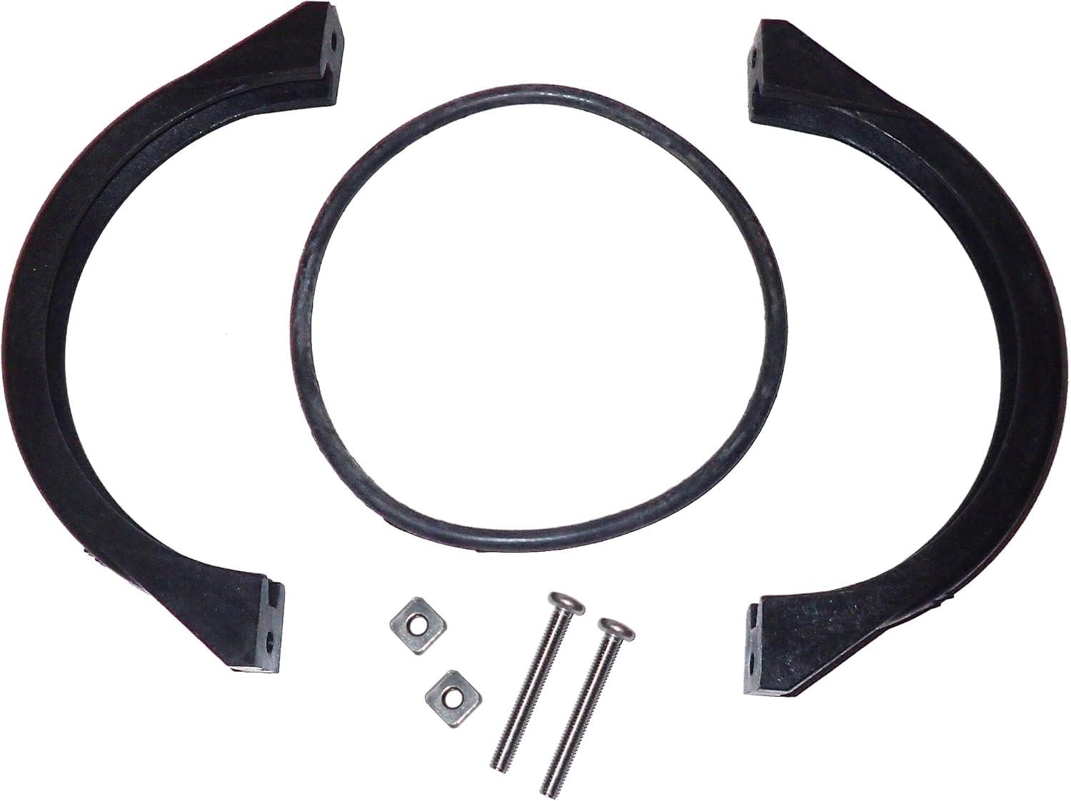 Black Rubber and Metal Flange Clamp Set for 12"/14" Tanks