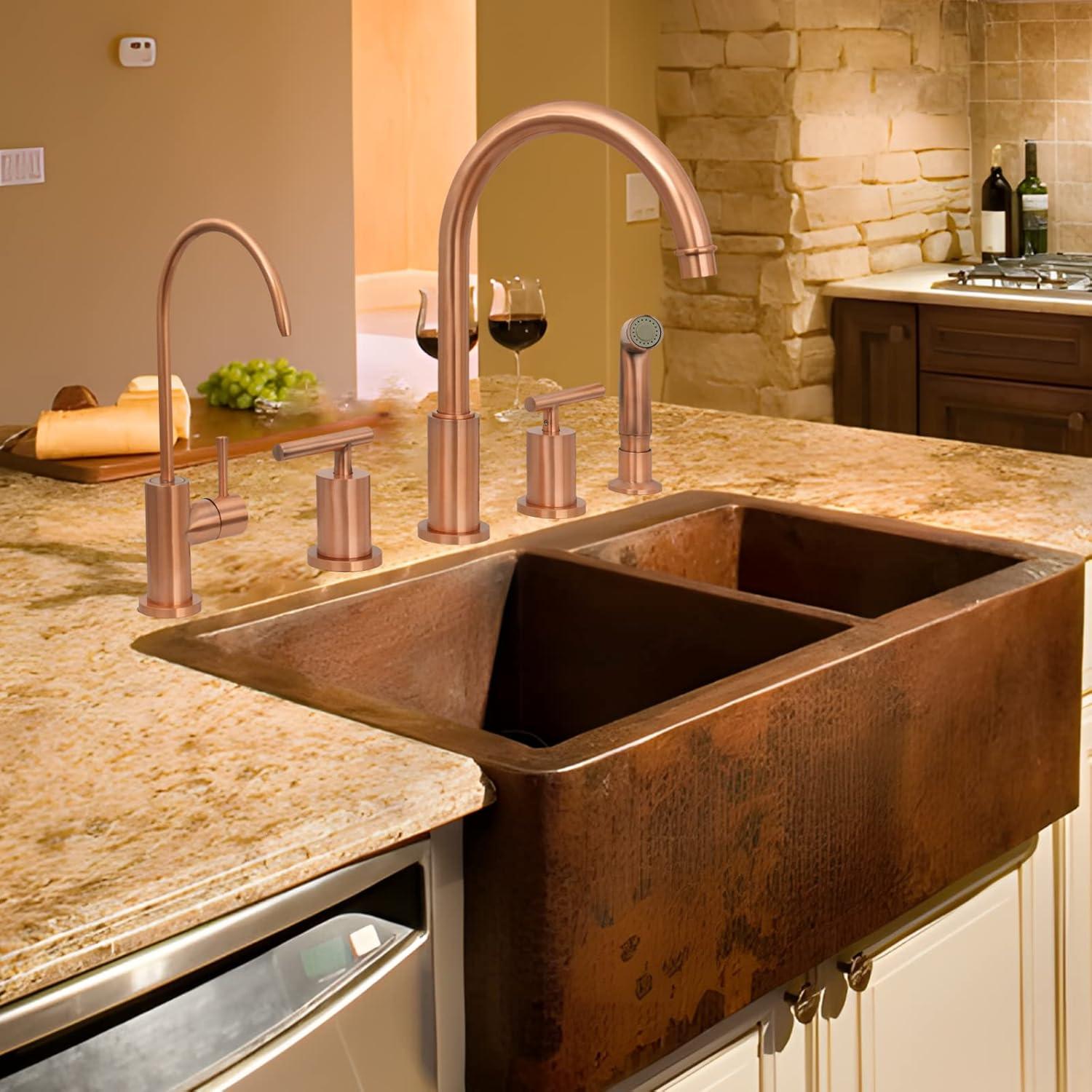 Copper Kitchen Water Filter Faucet Fits Most Reverse Osmosis Units