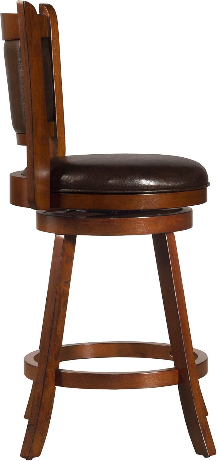 Hillsdale Dennery Swivel Counter Stool, Cherry