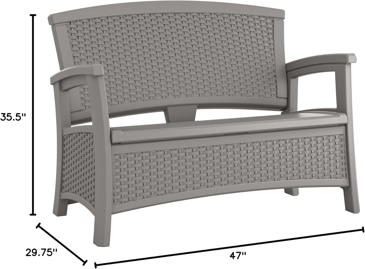 Suncast Elements 47'' Resin Outdoor Loveseat