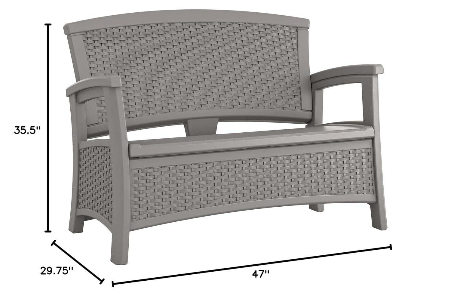 Suncast Elements 47'' Resin Outdoor Loveseat