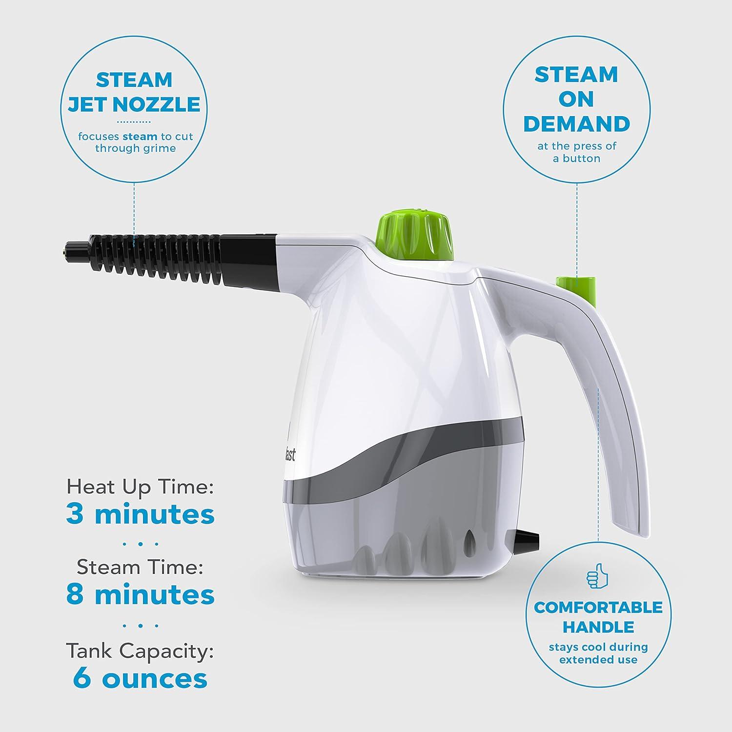 Steamfast SF-210 Handheld Steam Cleaner with Accessories - Chemical-Free Steam Cleaning