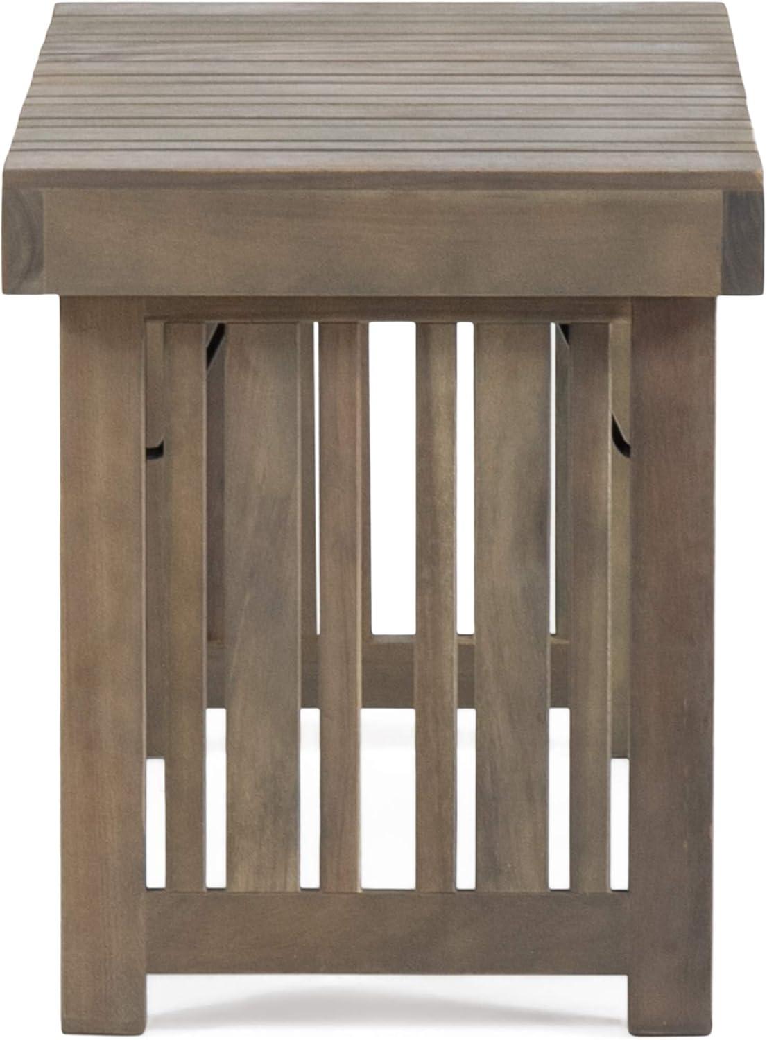 Kyoto Acacia Wood Folding Side Table: Compact, Water-Resistant Patio Furniture - Christopher Knight Home