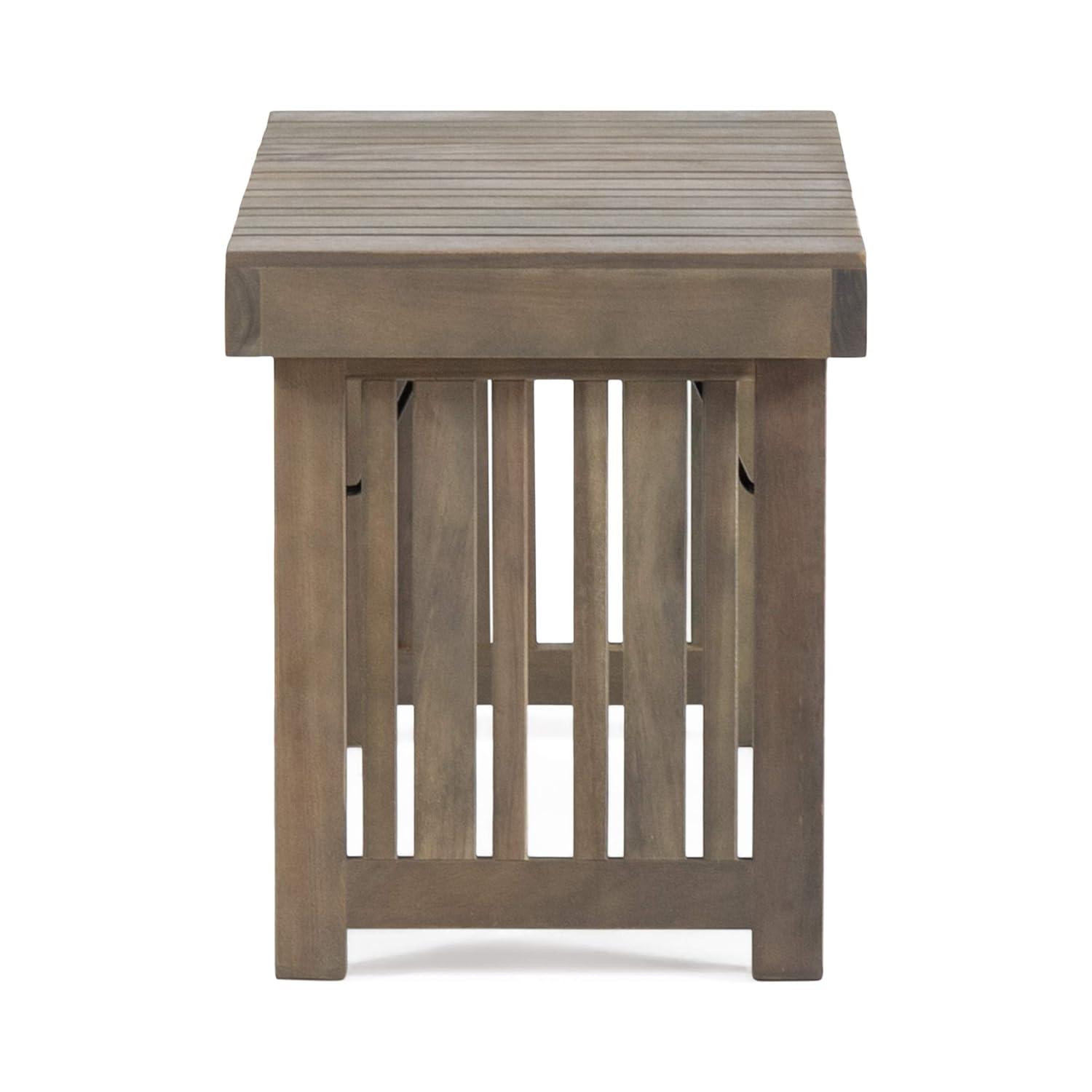 Kyoto Acacia Wood Folding Side Table: Compact, Water-Resistant Patio Furniture - Christopher Knight Home