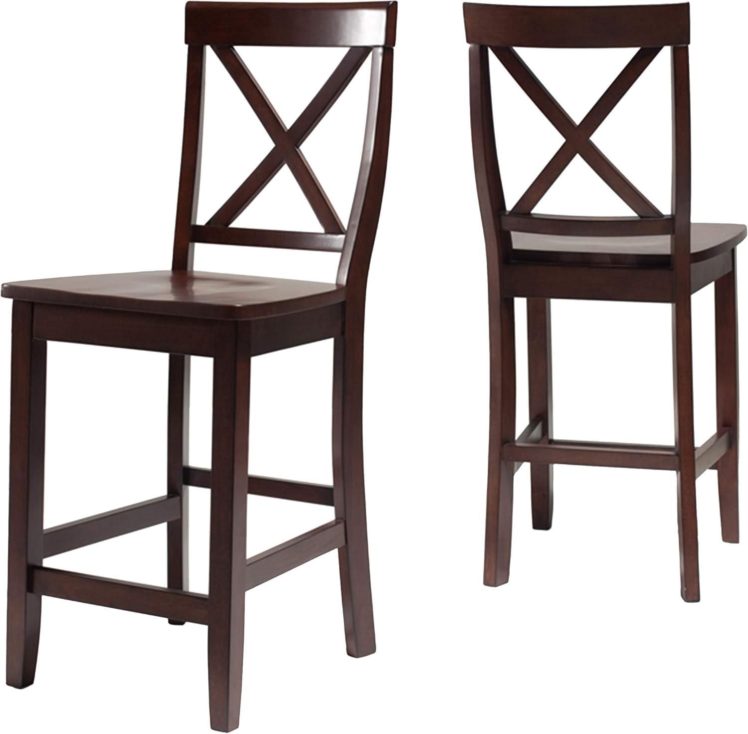 2pc X-Back Counter Height Barstools - Crosley